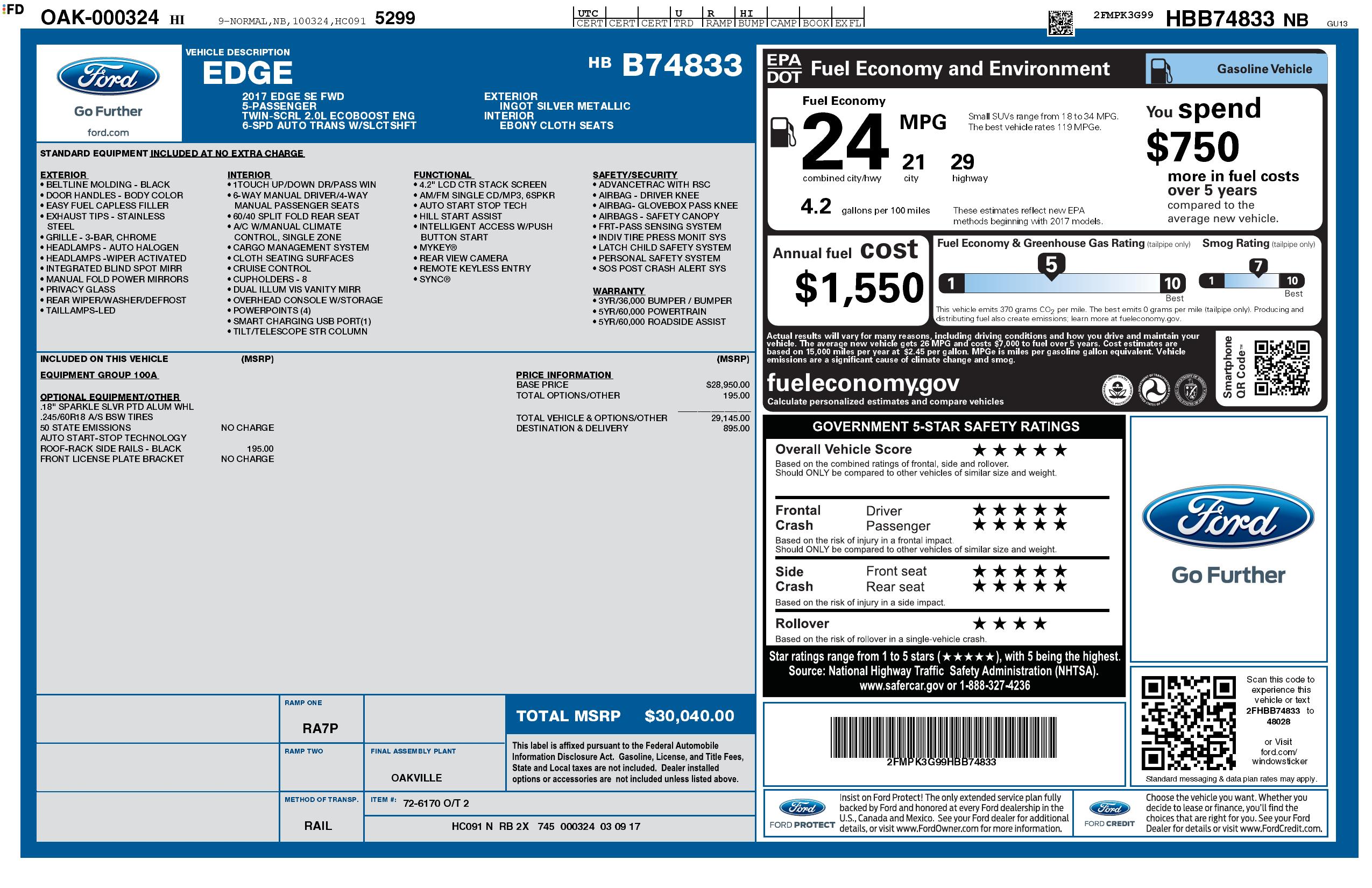 Monroney Label