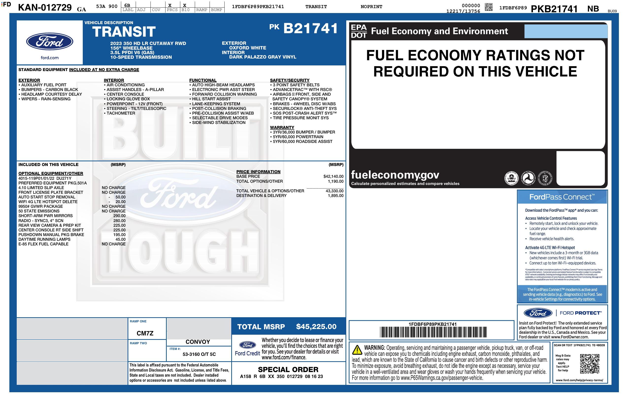 Monroney Label