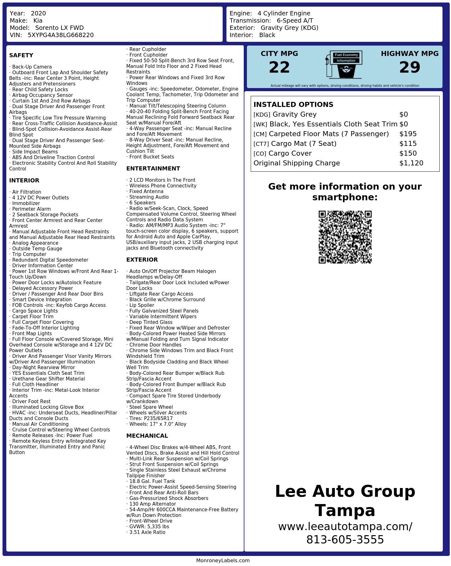 Monroney Label