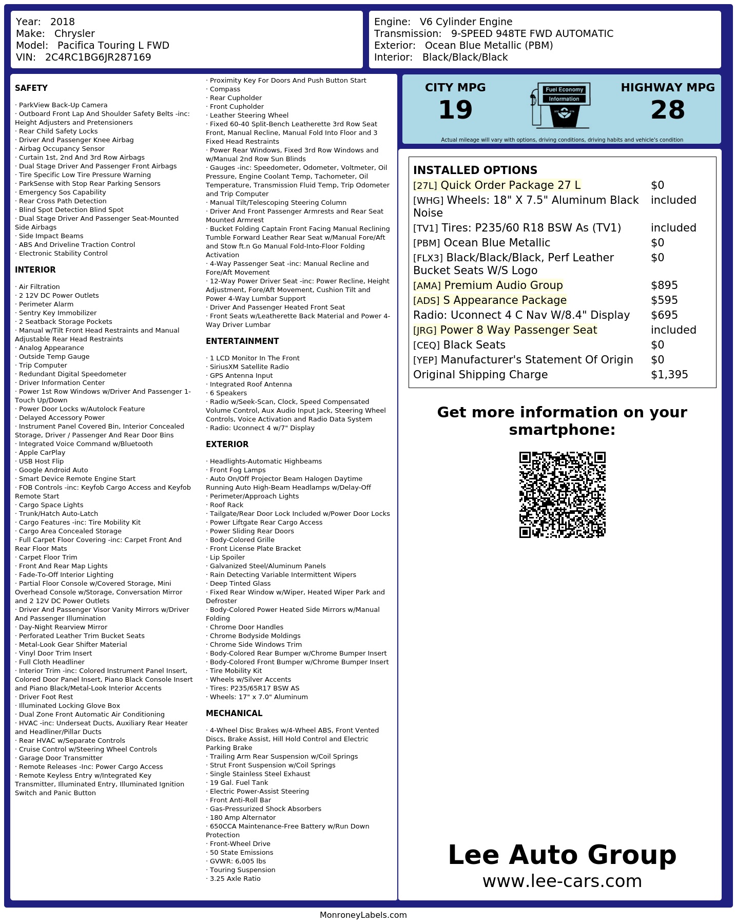 Monroney Label
