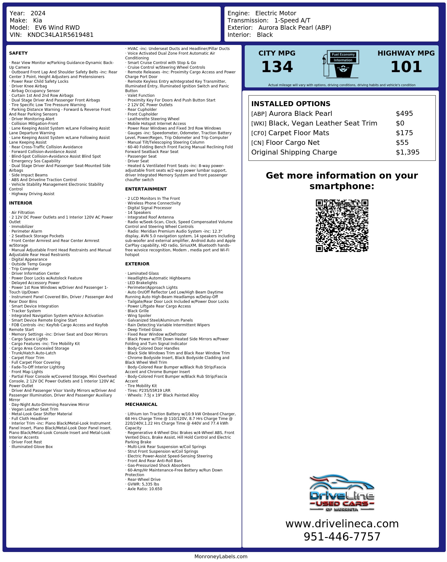 Monroney Label