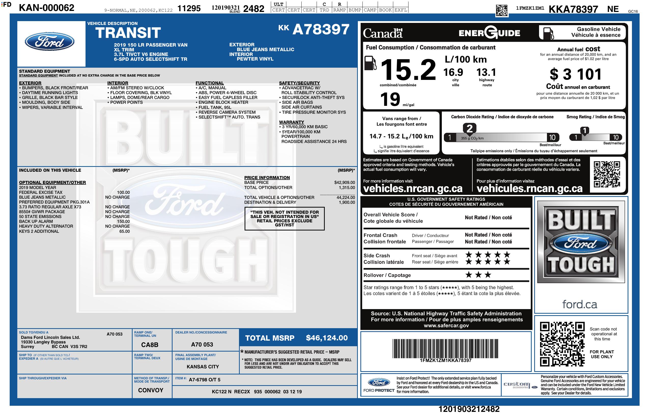 Monroney Label