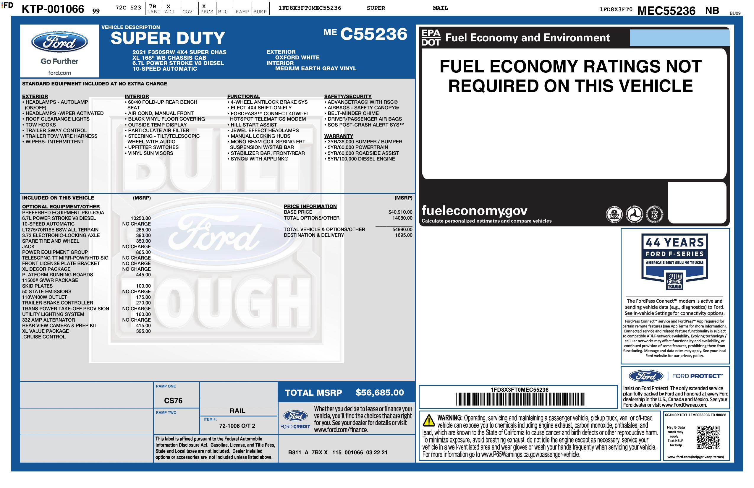 Monroney Label
