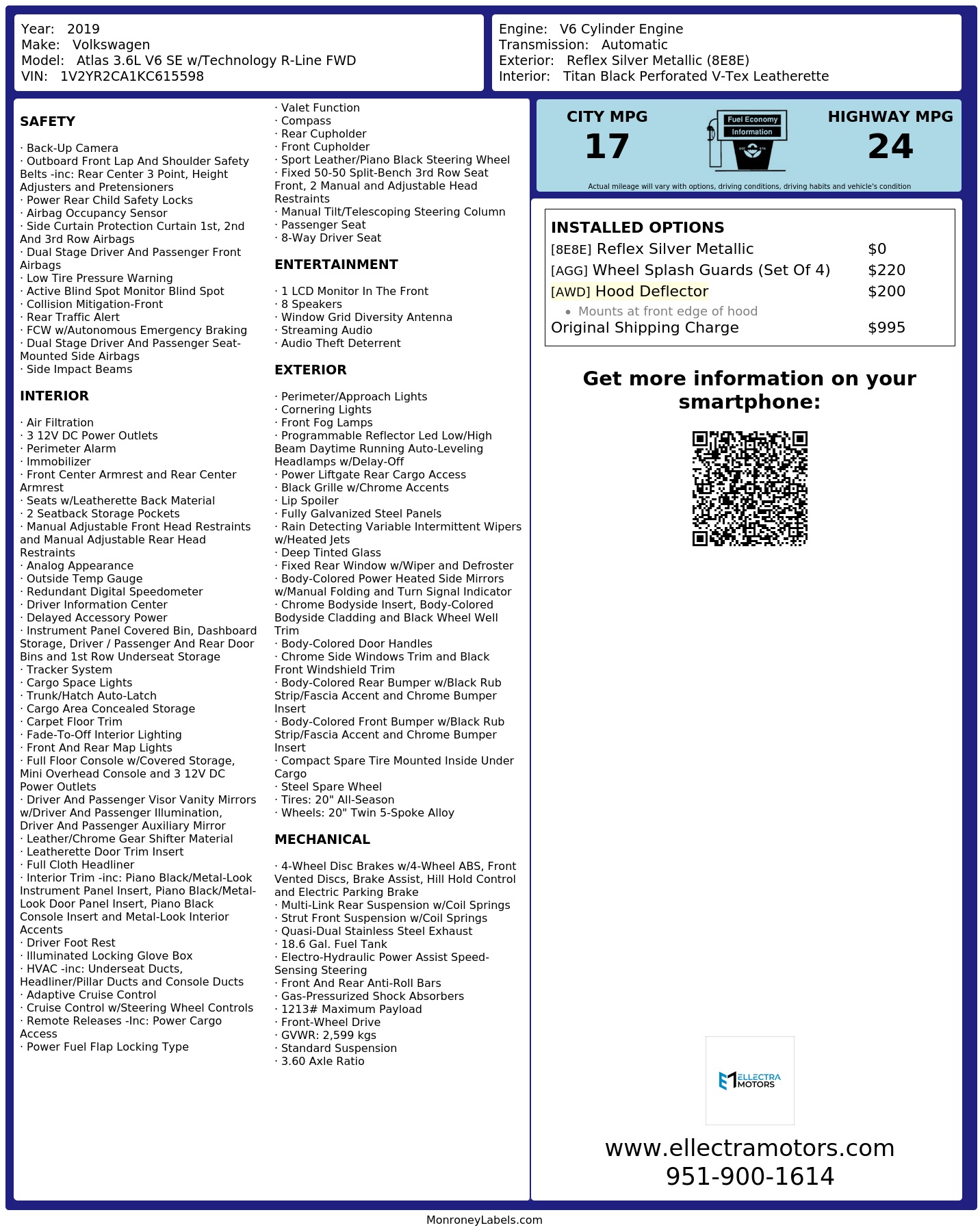 Monroney Label