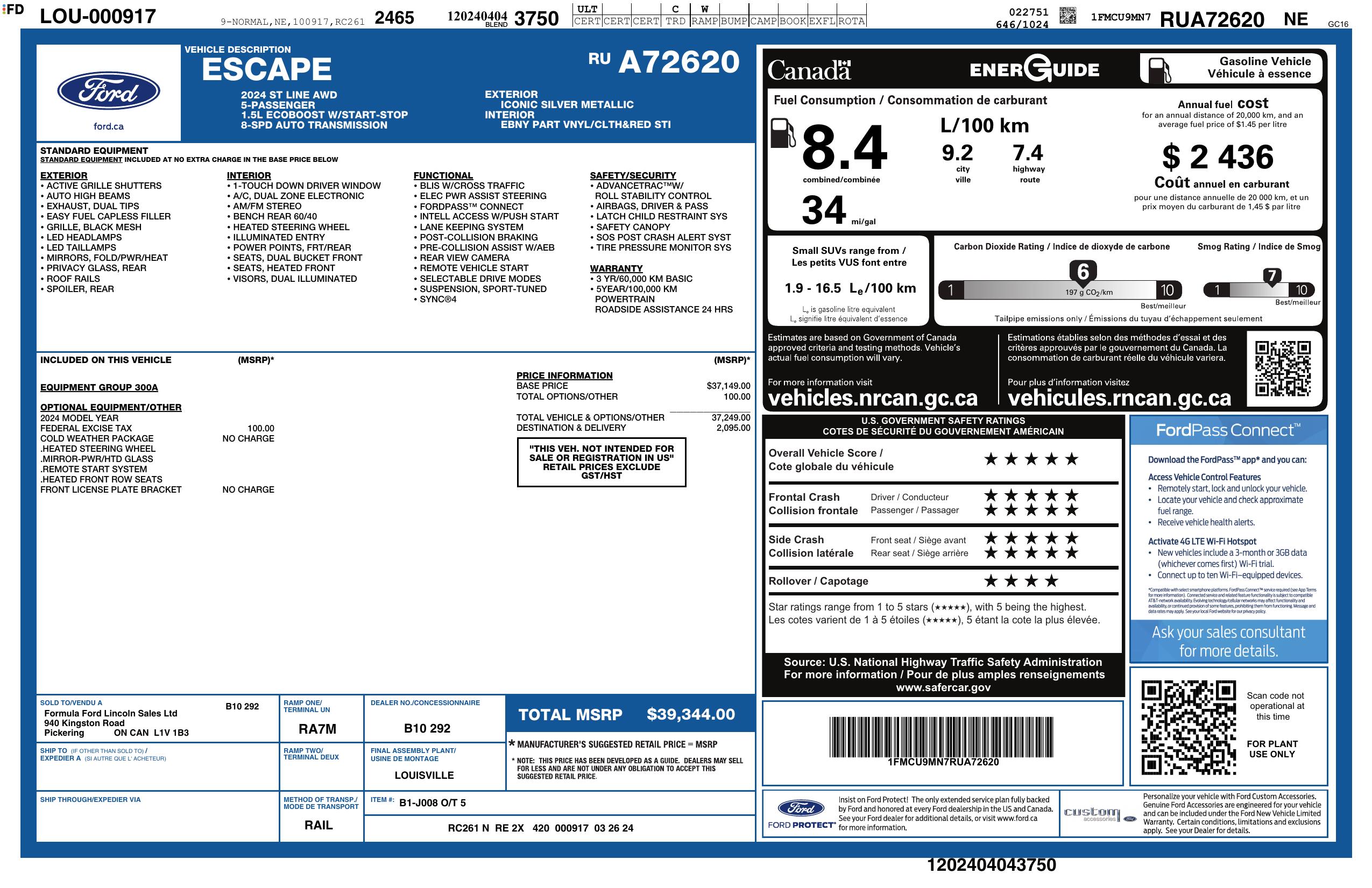Monroney Label