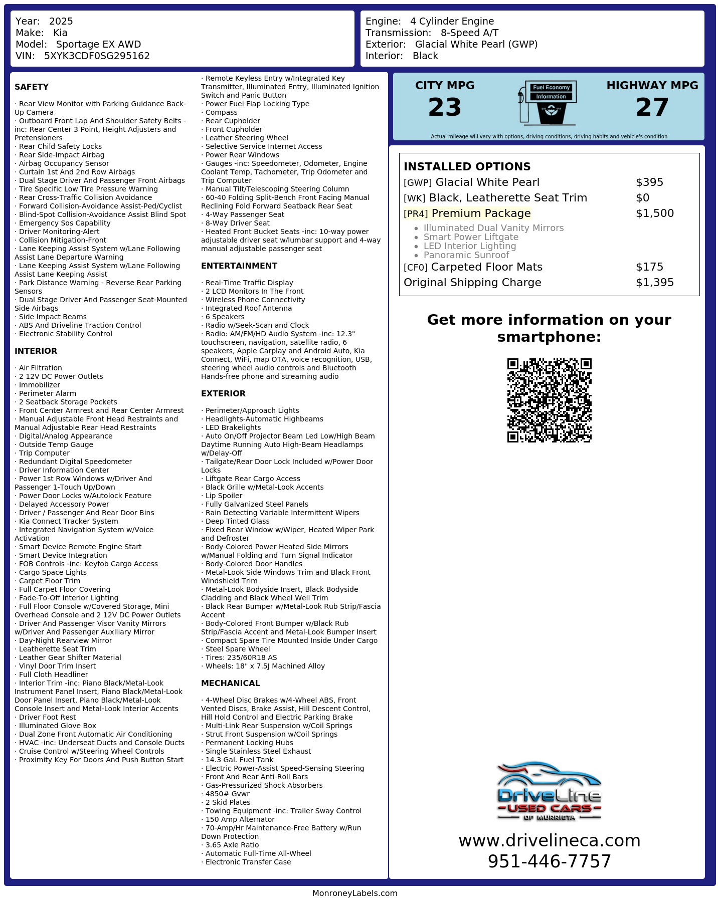 Monroney Label