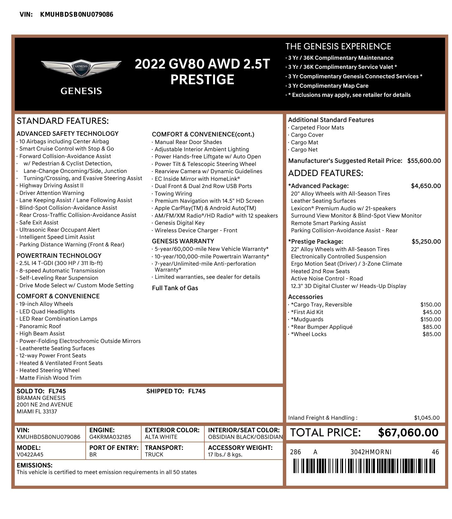 Monroney Label