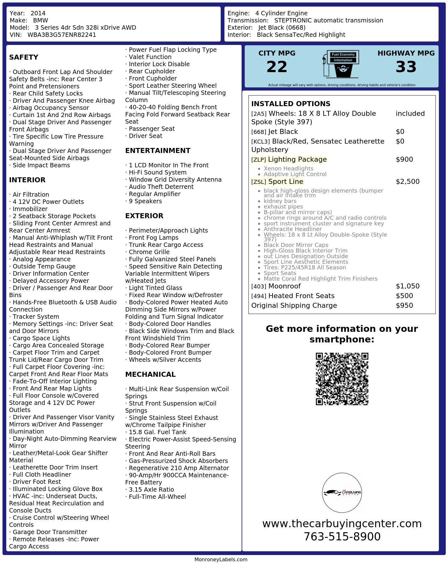 Monroney Label