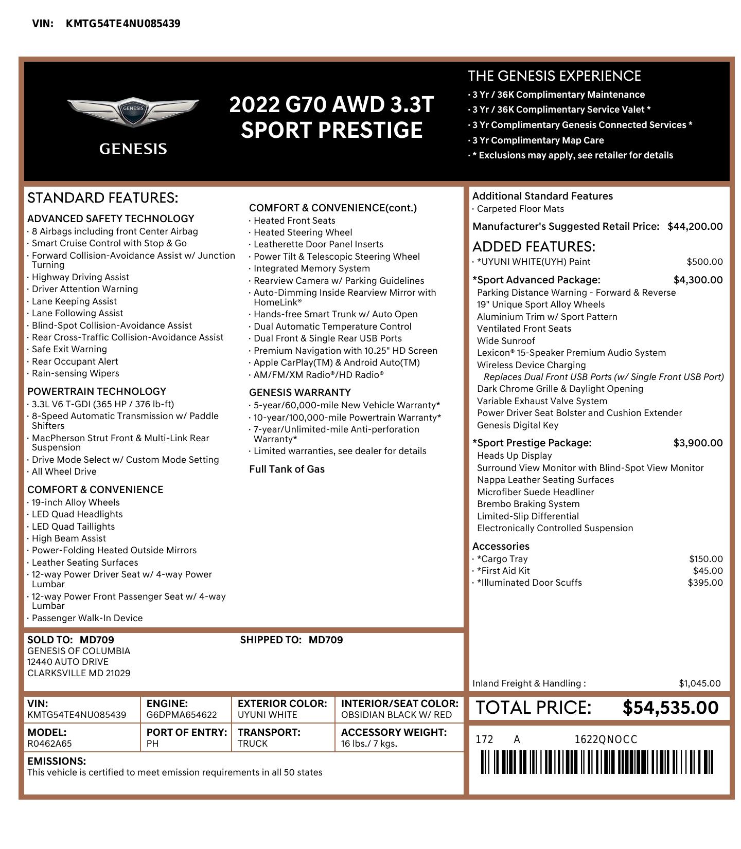 Monroney Label