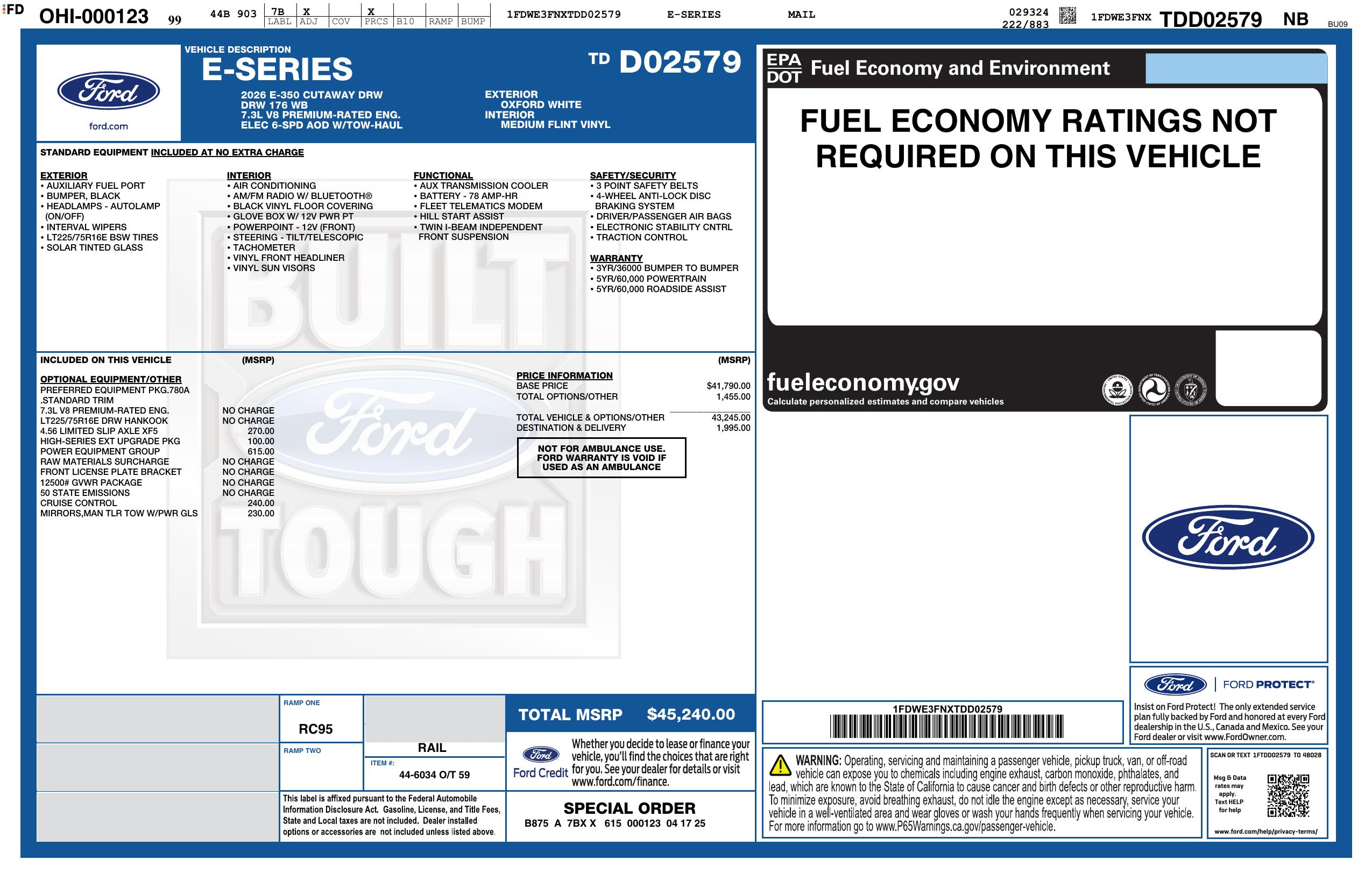 Monroney Label