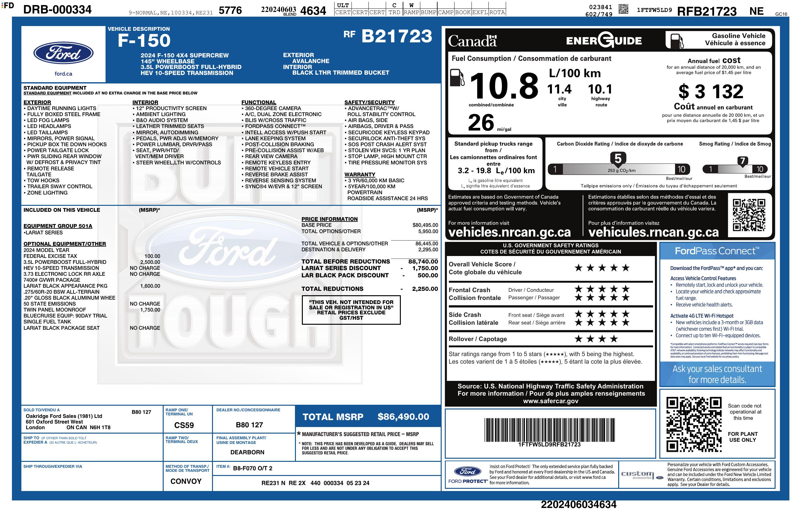 Monroney Label