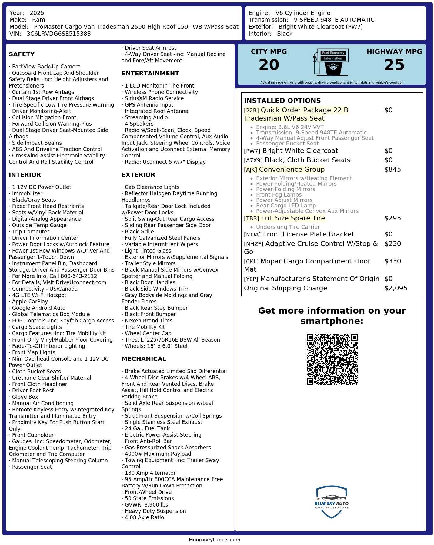 Monroney Label