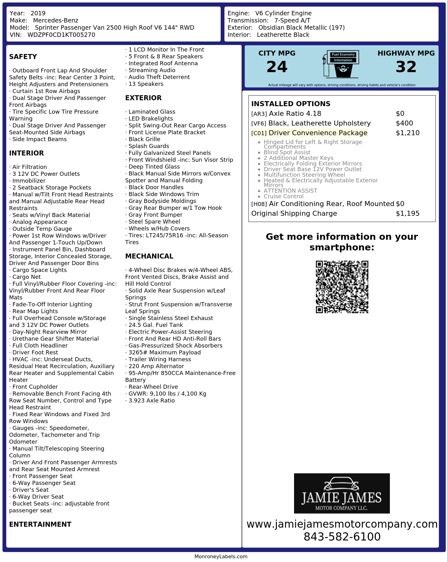 Monroney Label