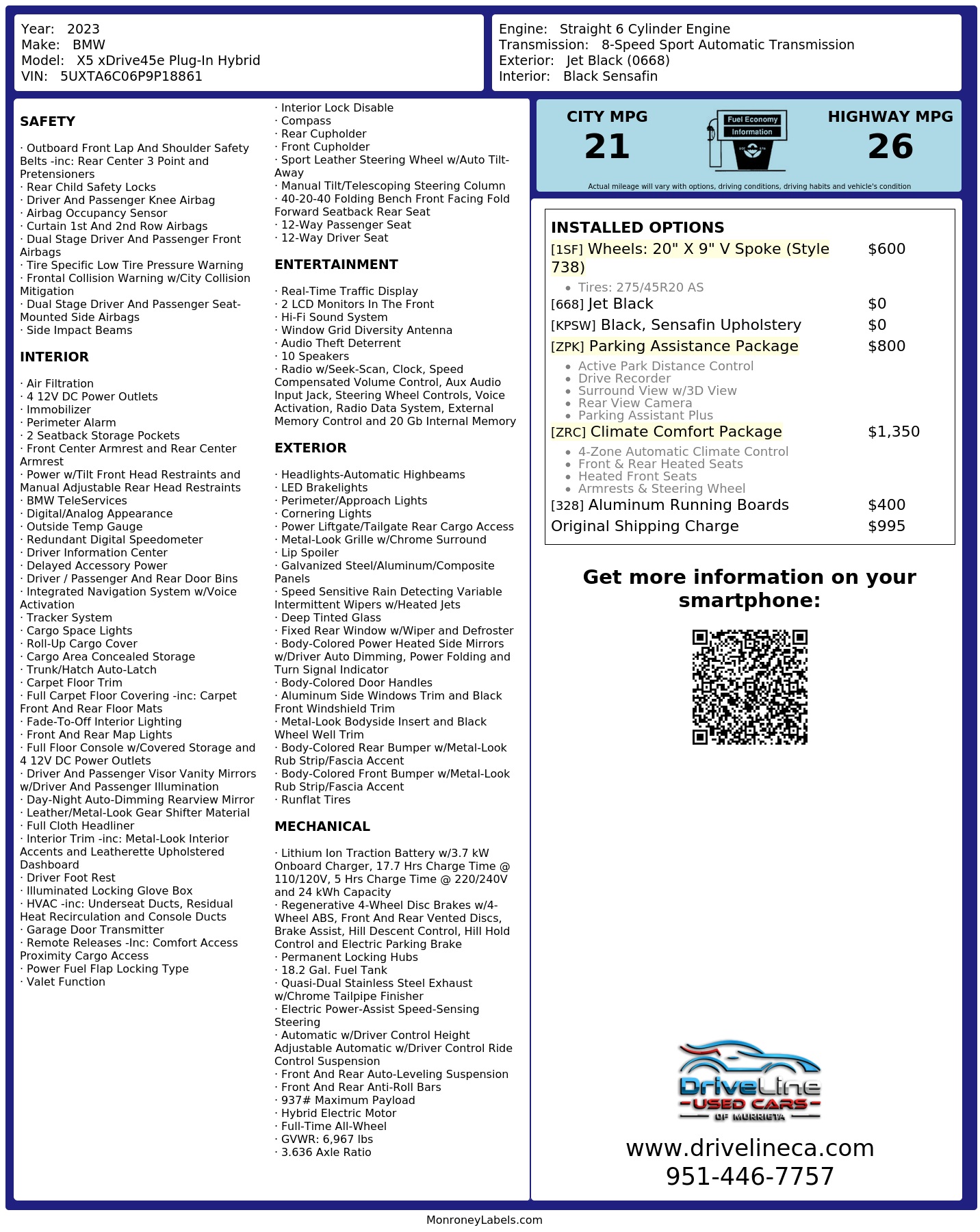Monroney Label