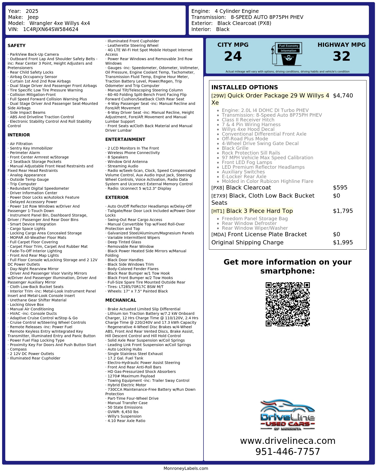 Monroney Label