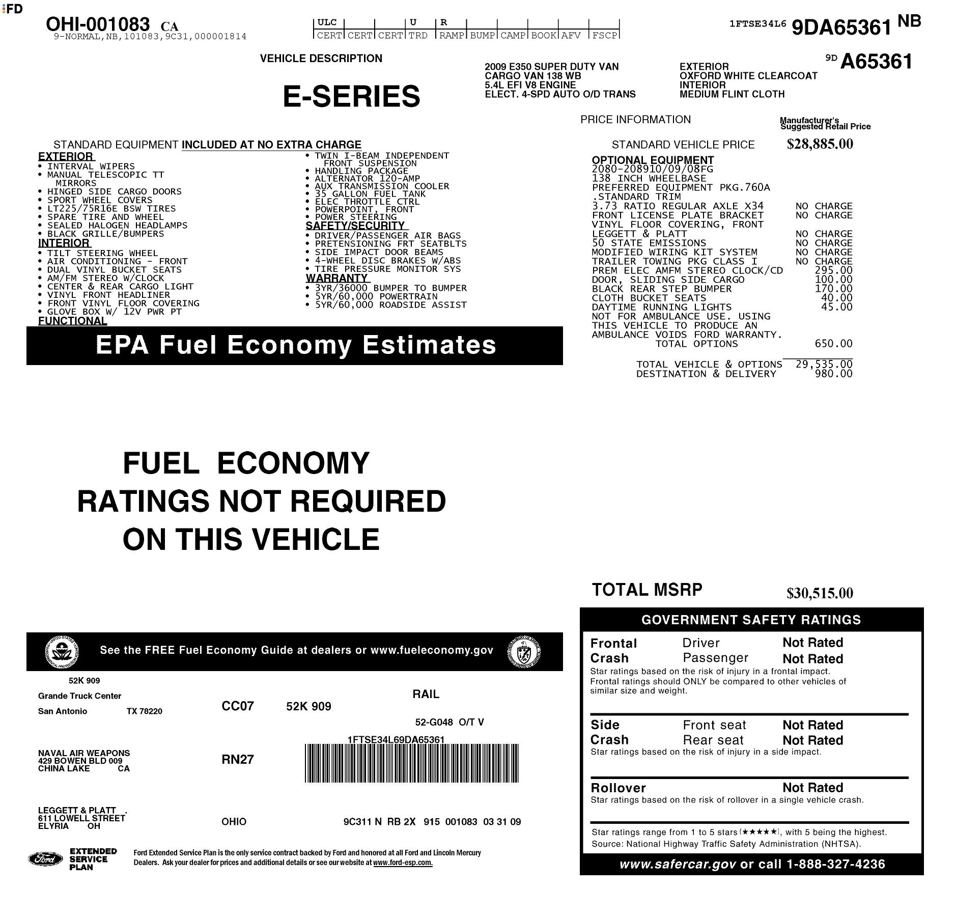 Monroney Label
