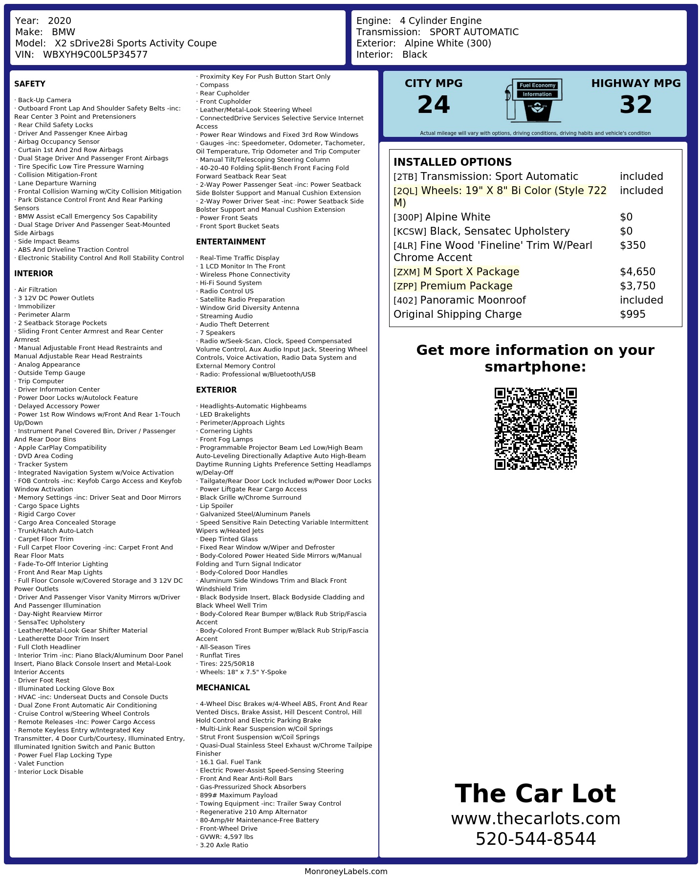 Monroney Label