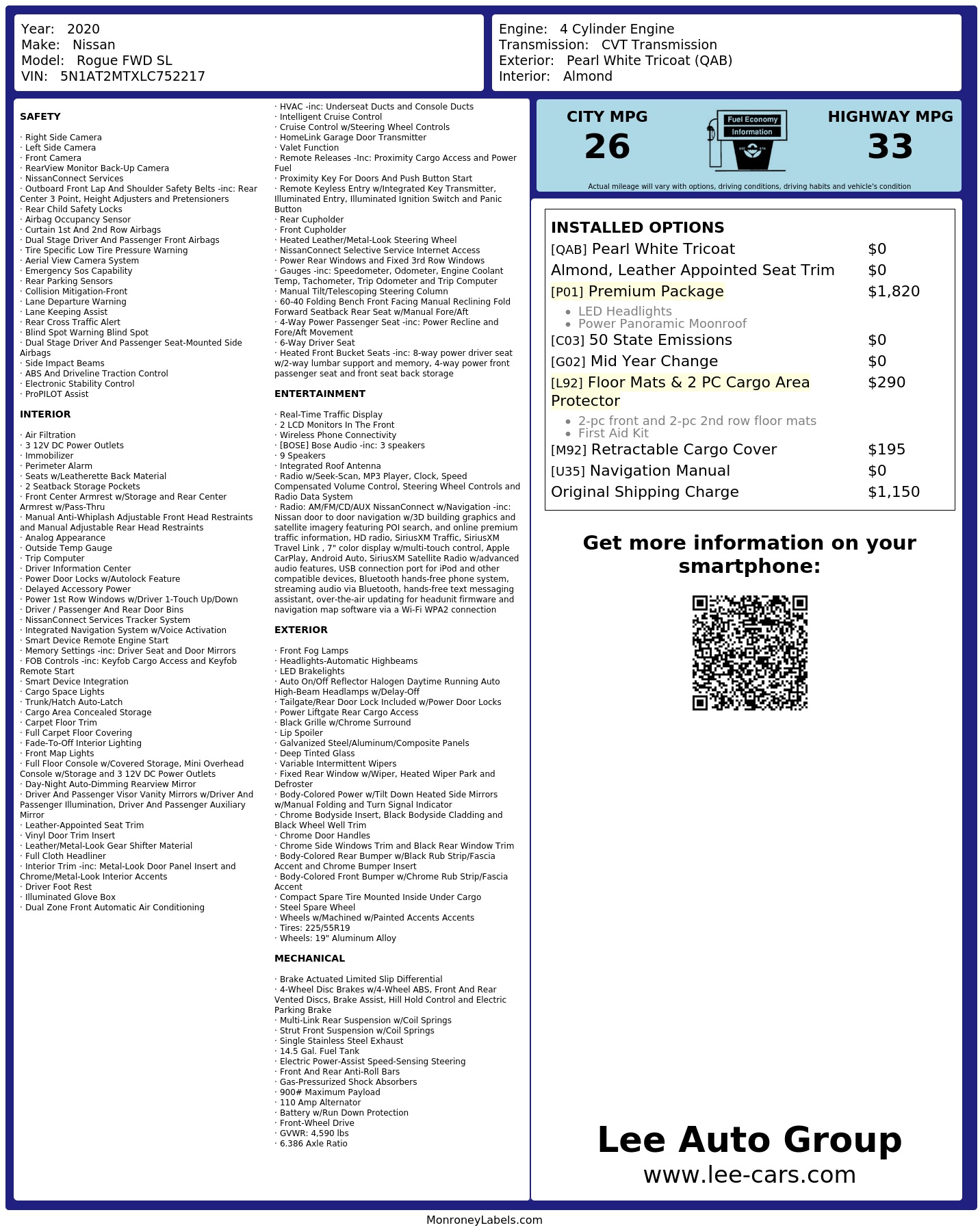 Monroney Label