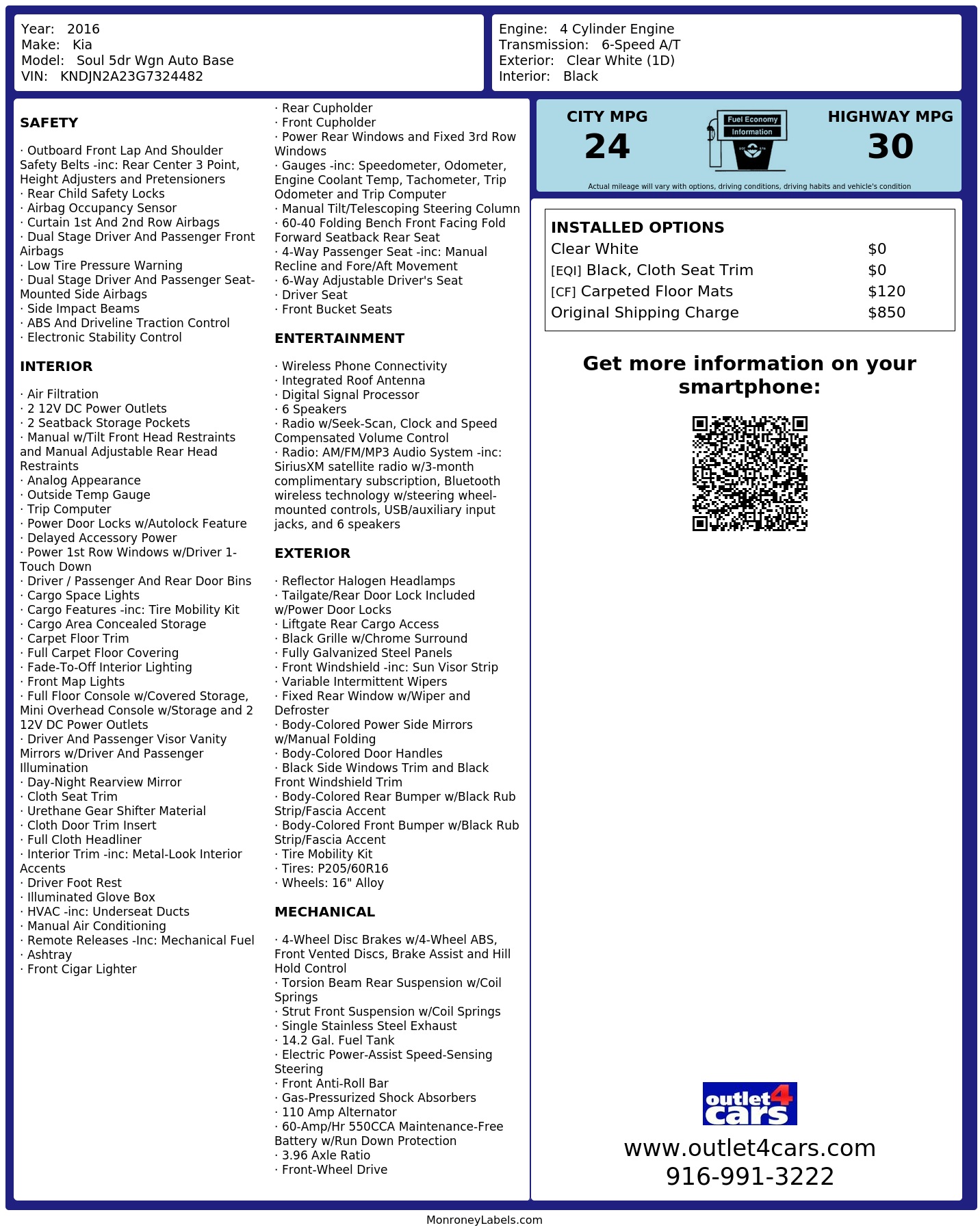 Monroney Label