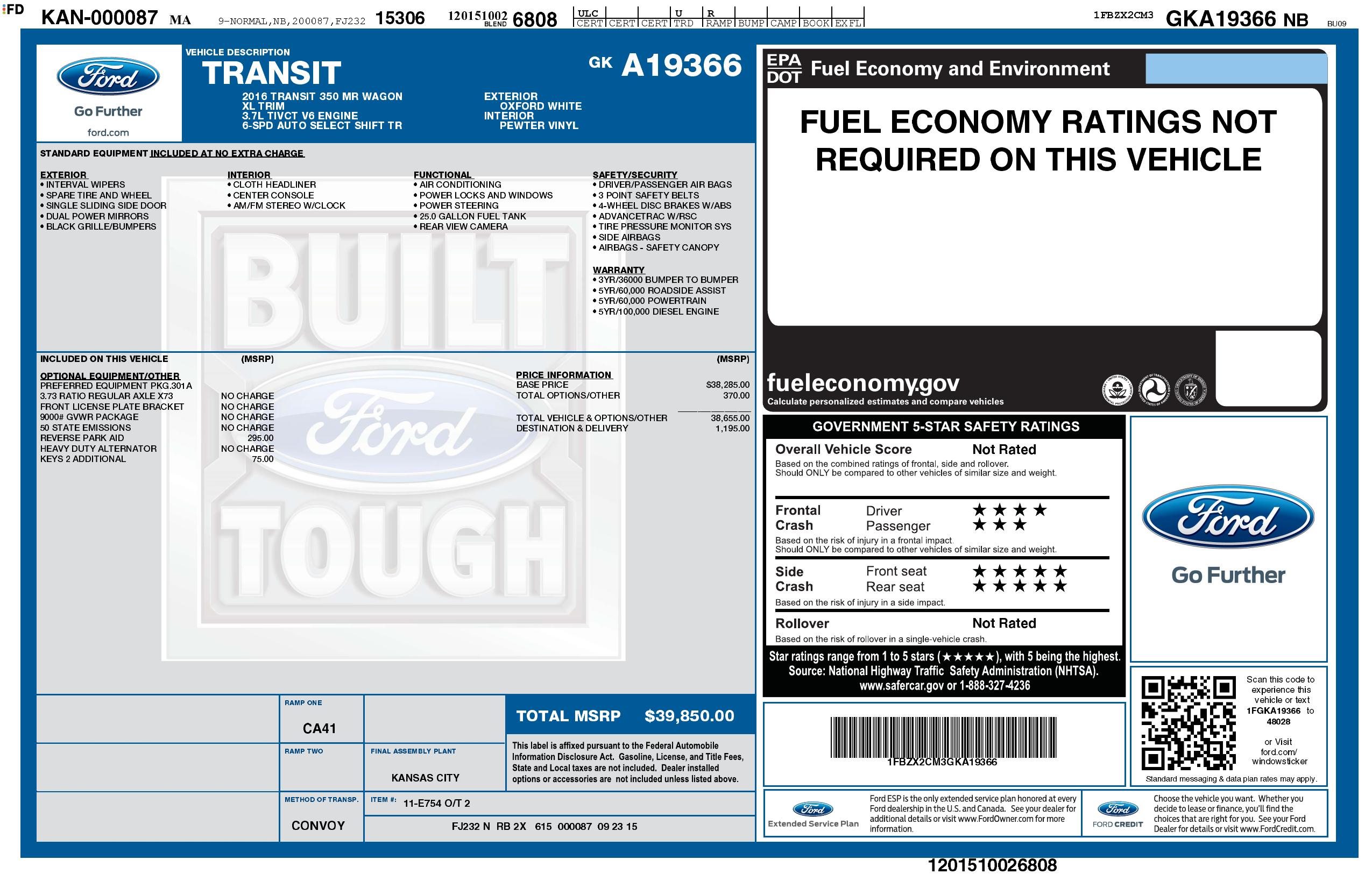 Monroney Label