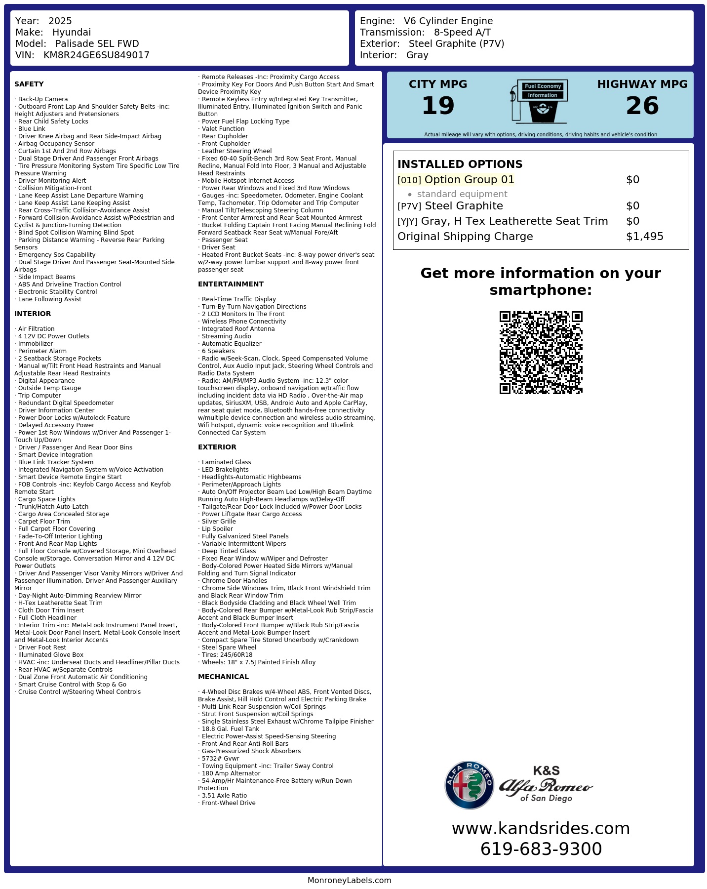 Monroney Label