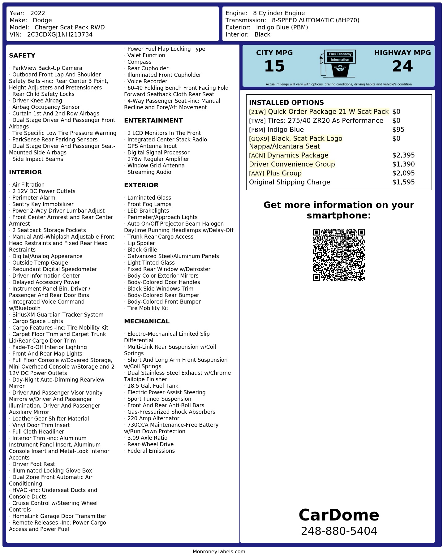 Monroney Label