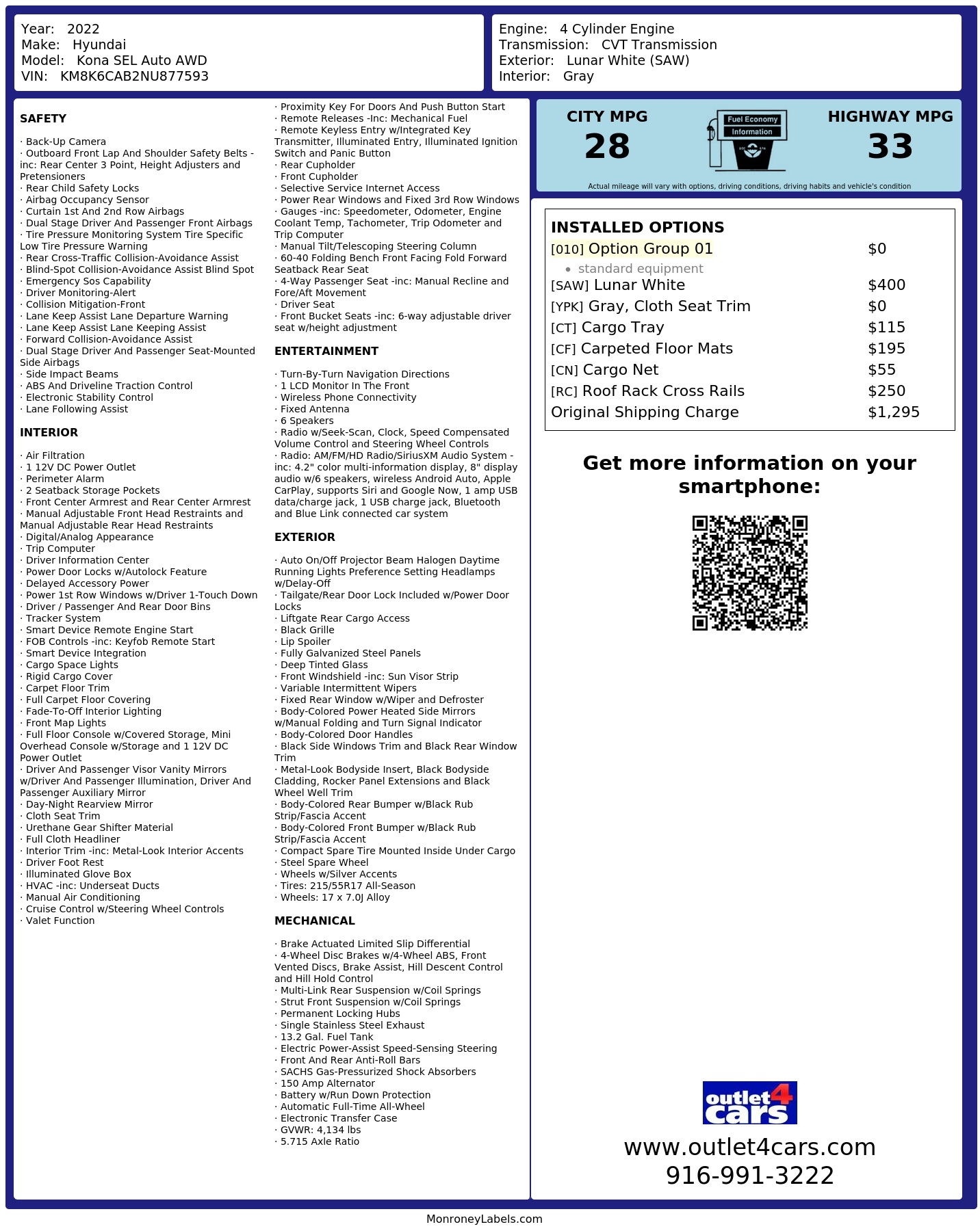 Monroney Label