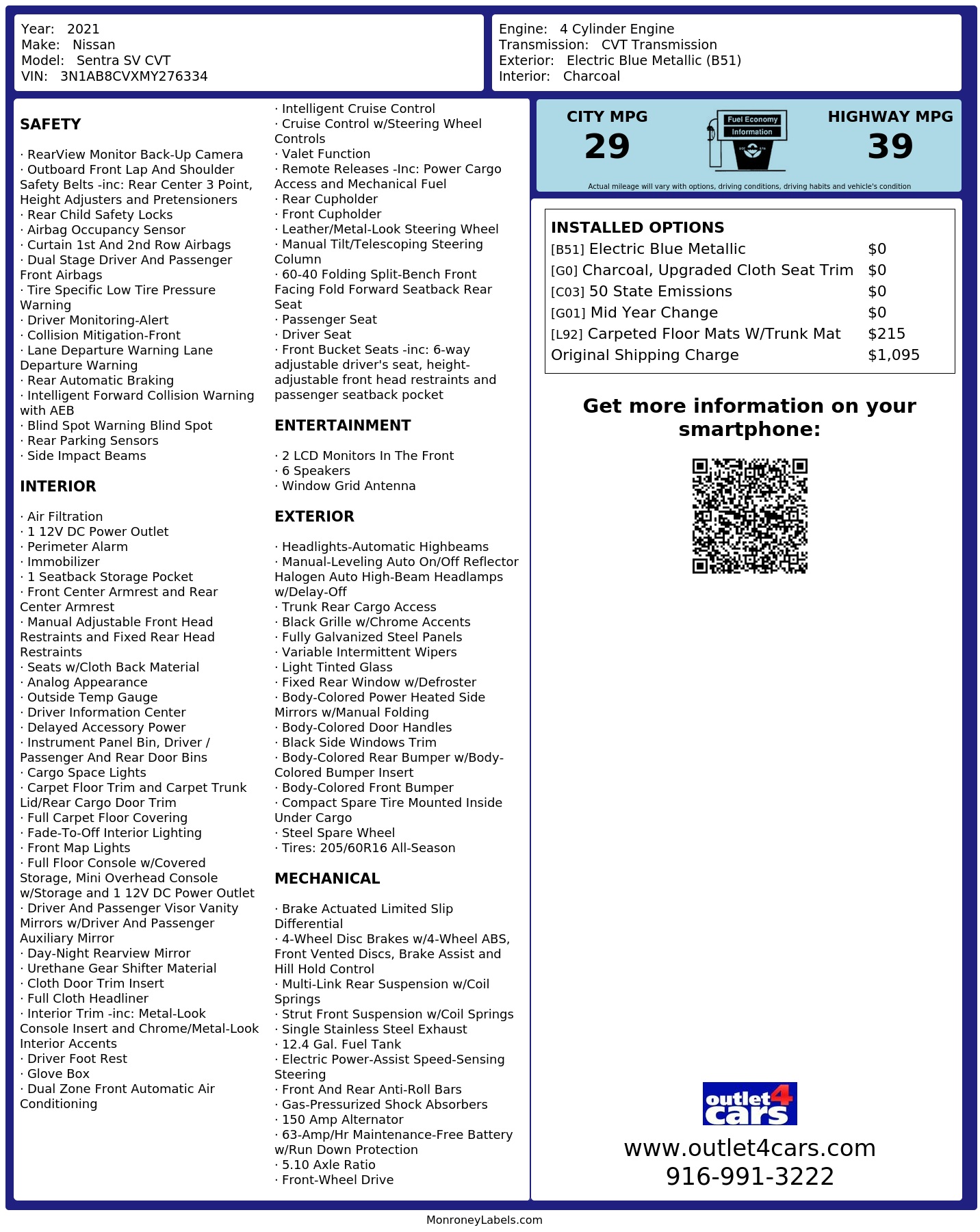 Monroney Label