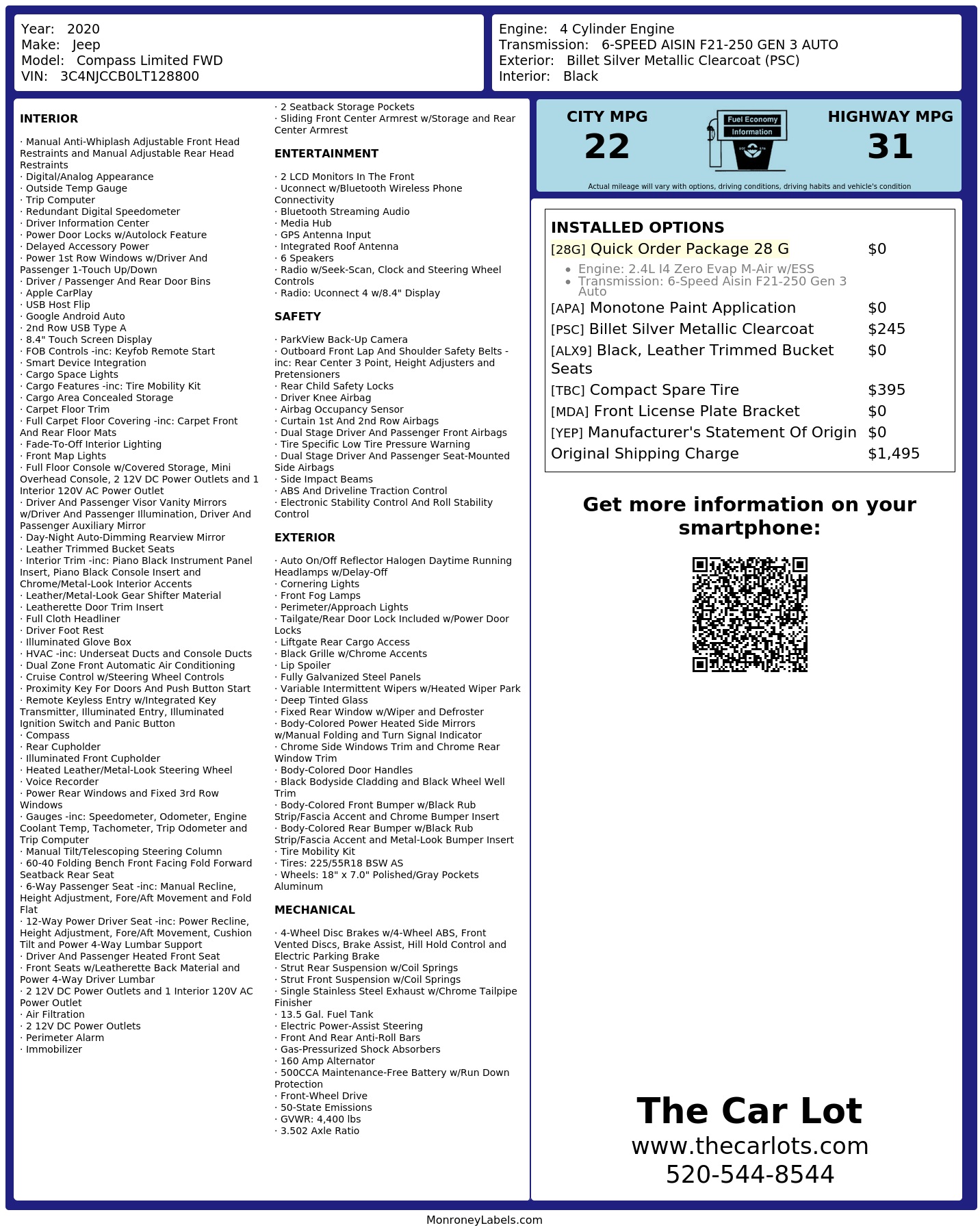 Monroney Label