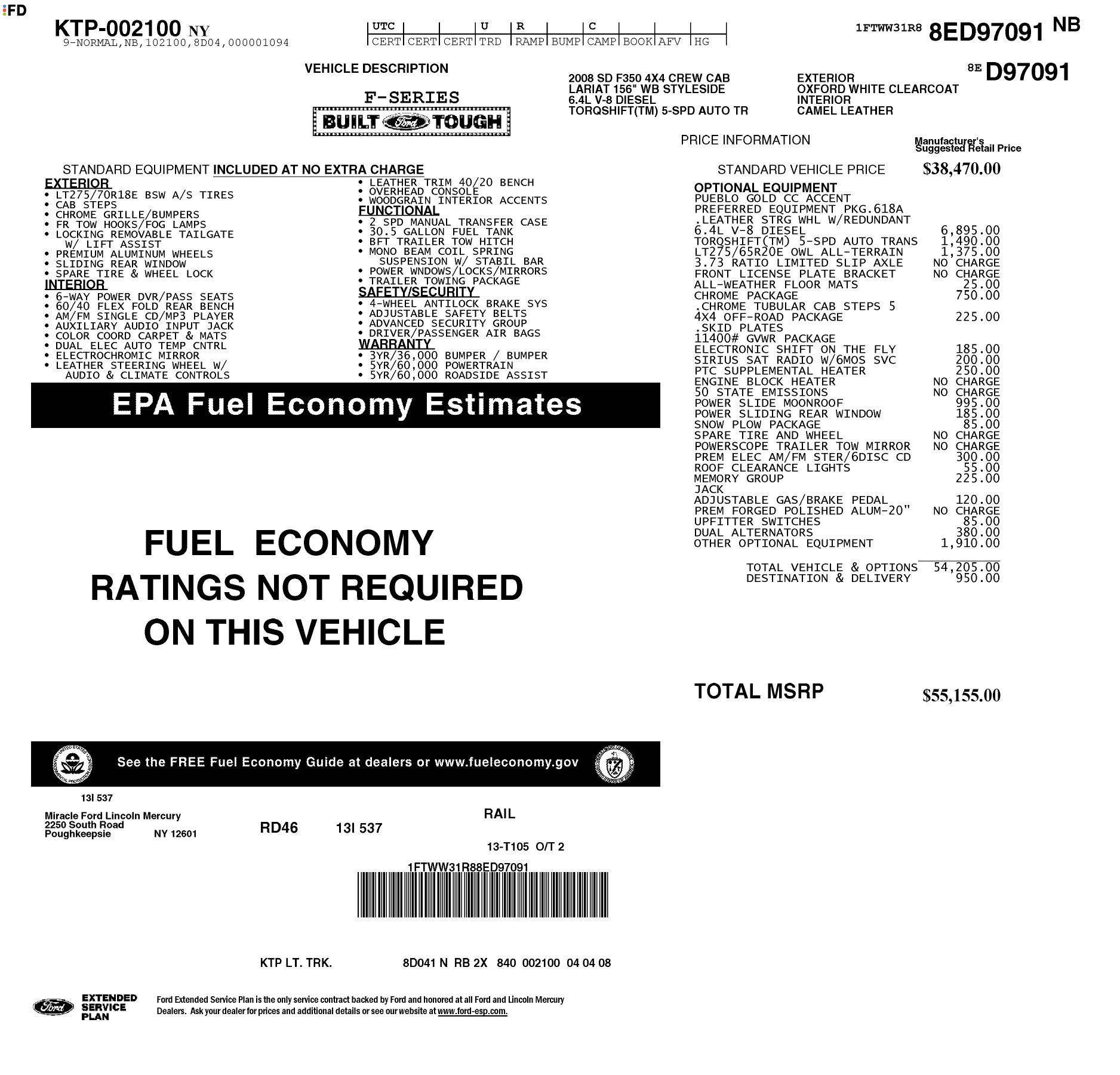 Monroney Label