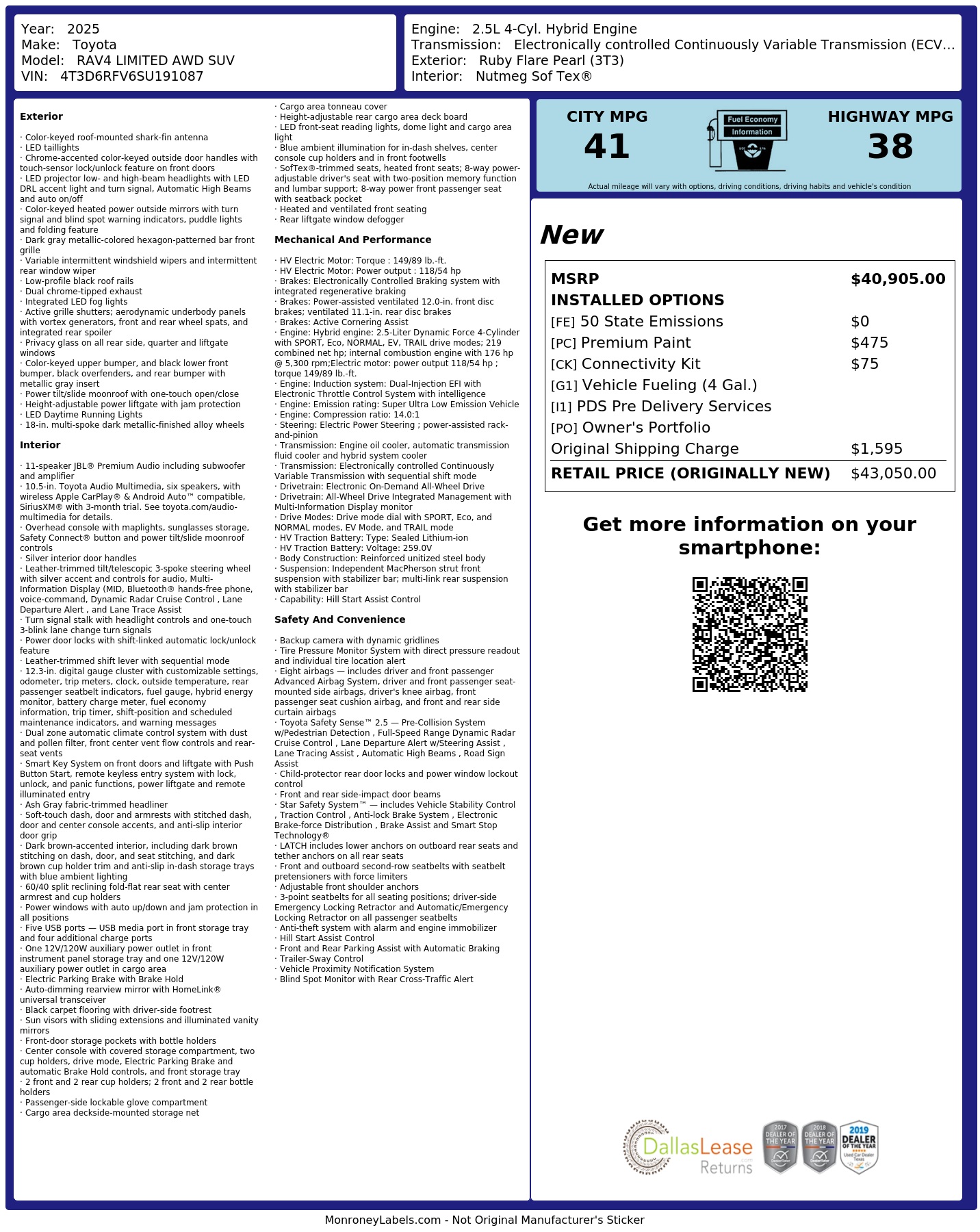Monroney Label