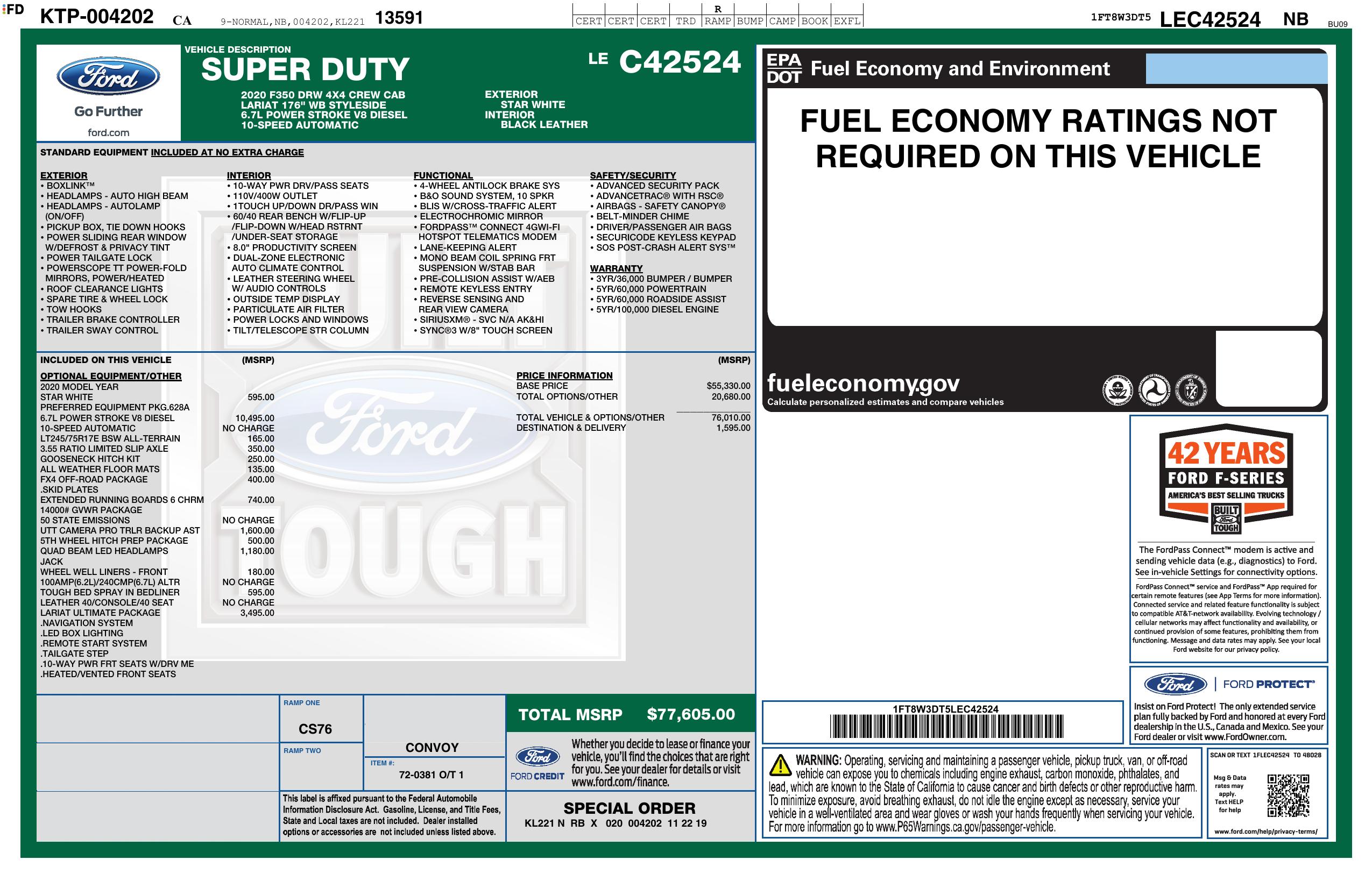 Monroney Label