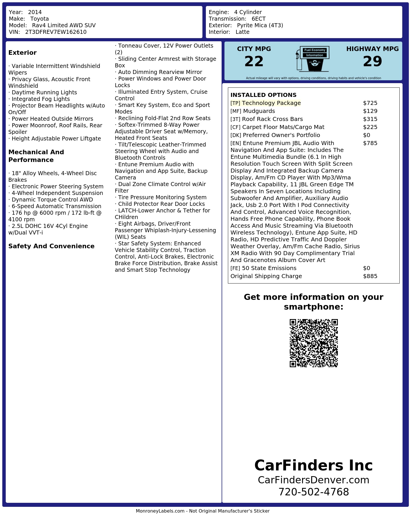 Monroney Label