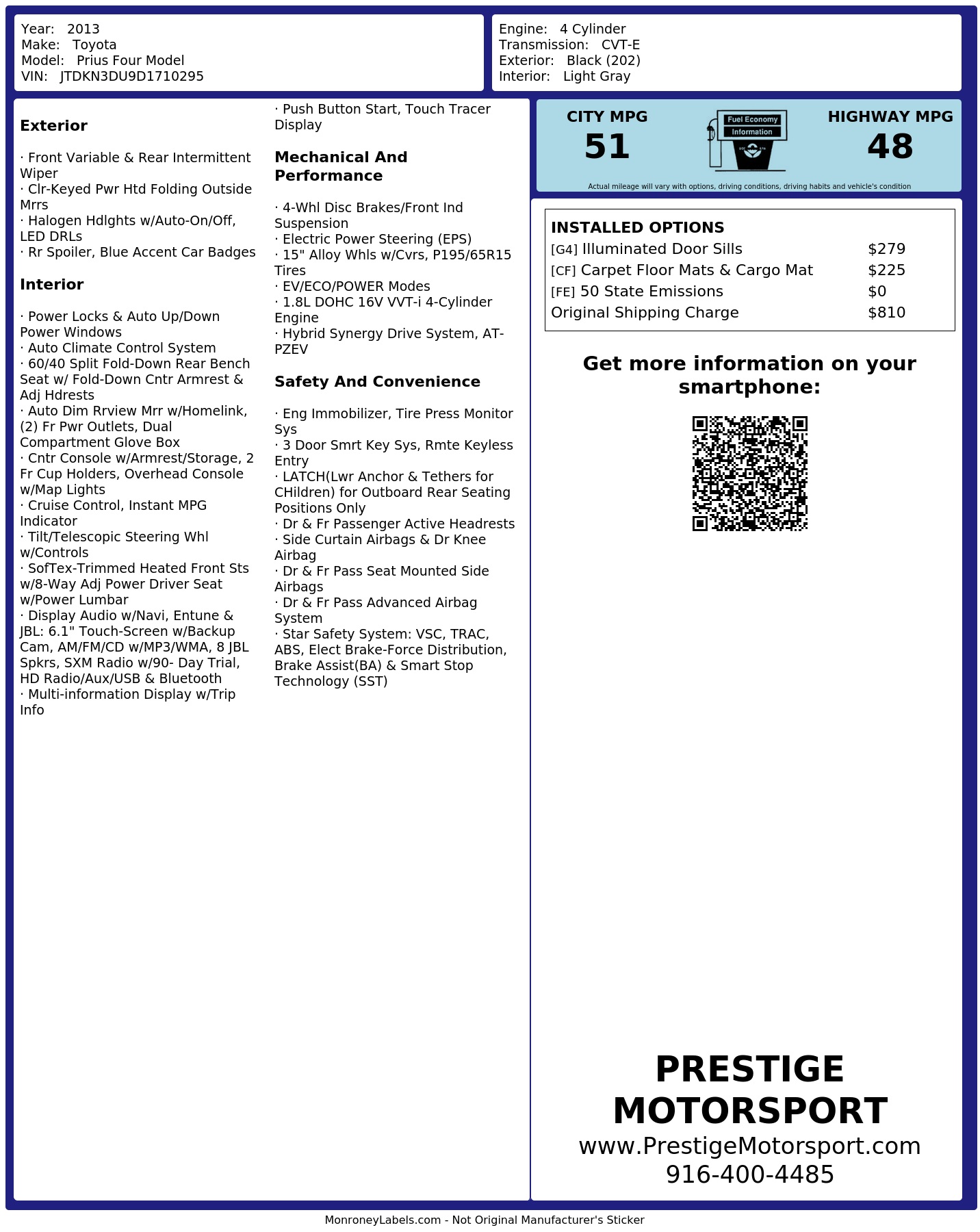 Monroney Label