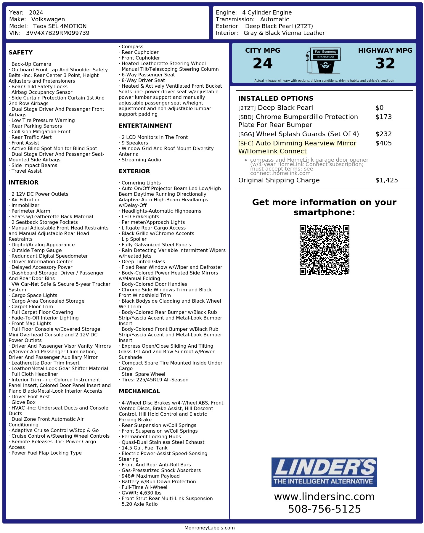 Monroney Label