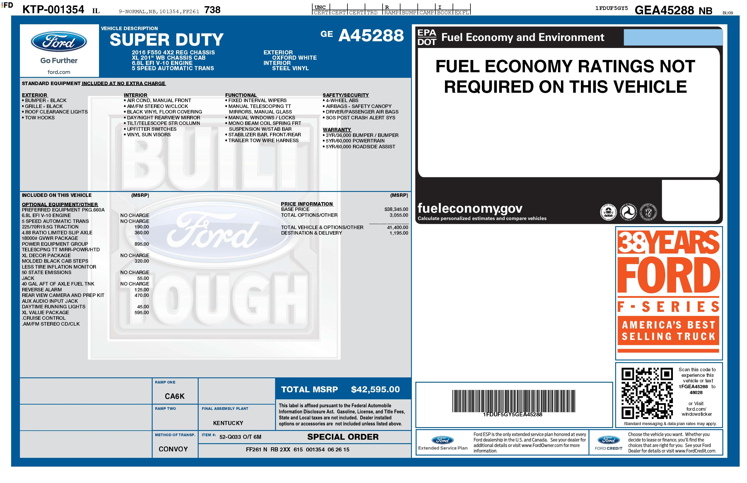Monroney Label