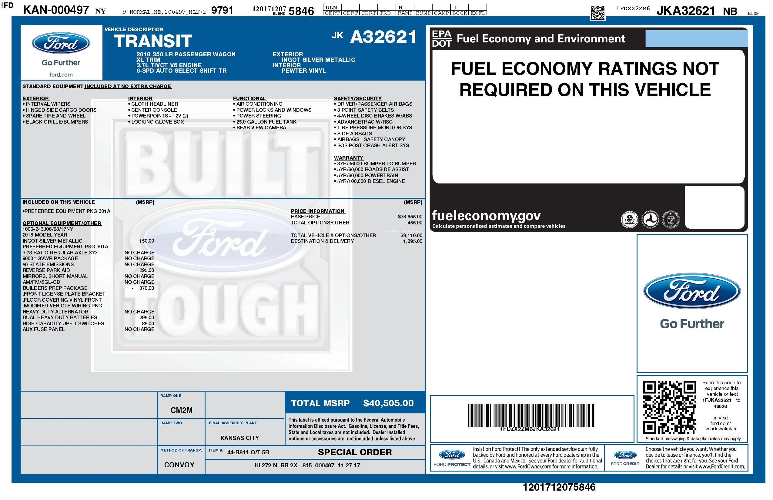 Monroney Label