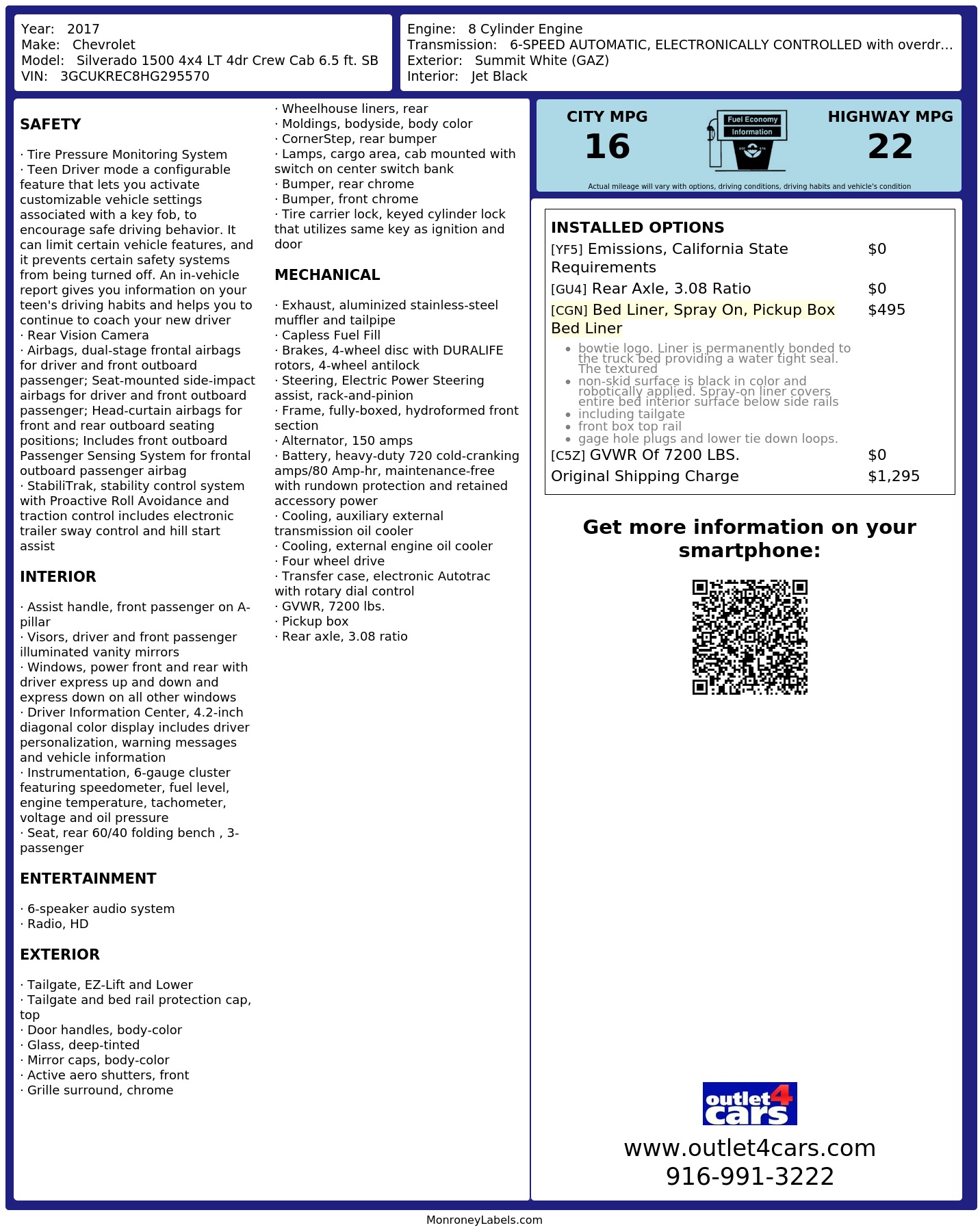 Monroney Label