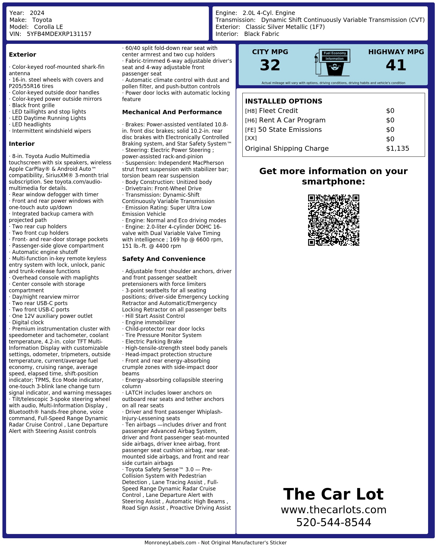 Monroney Label