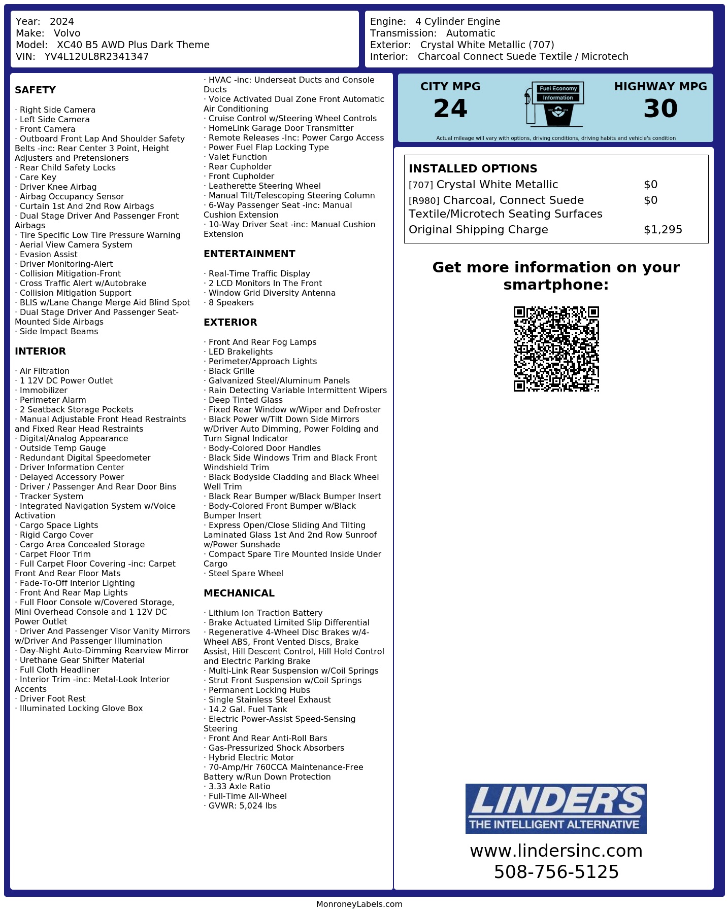 Monroney Label
