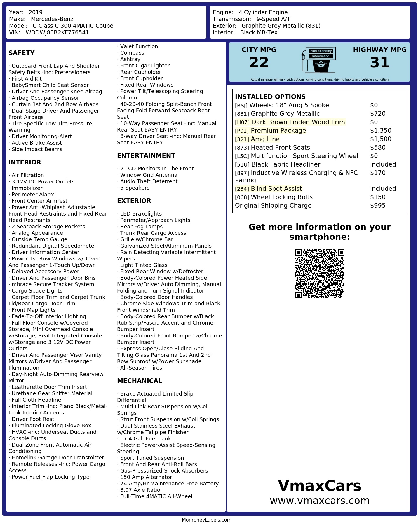 Monroney Label