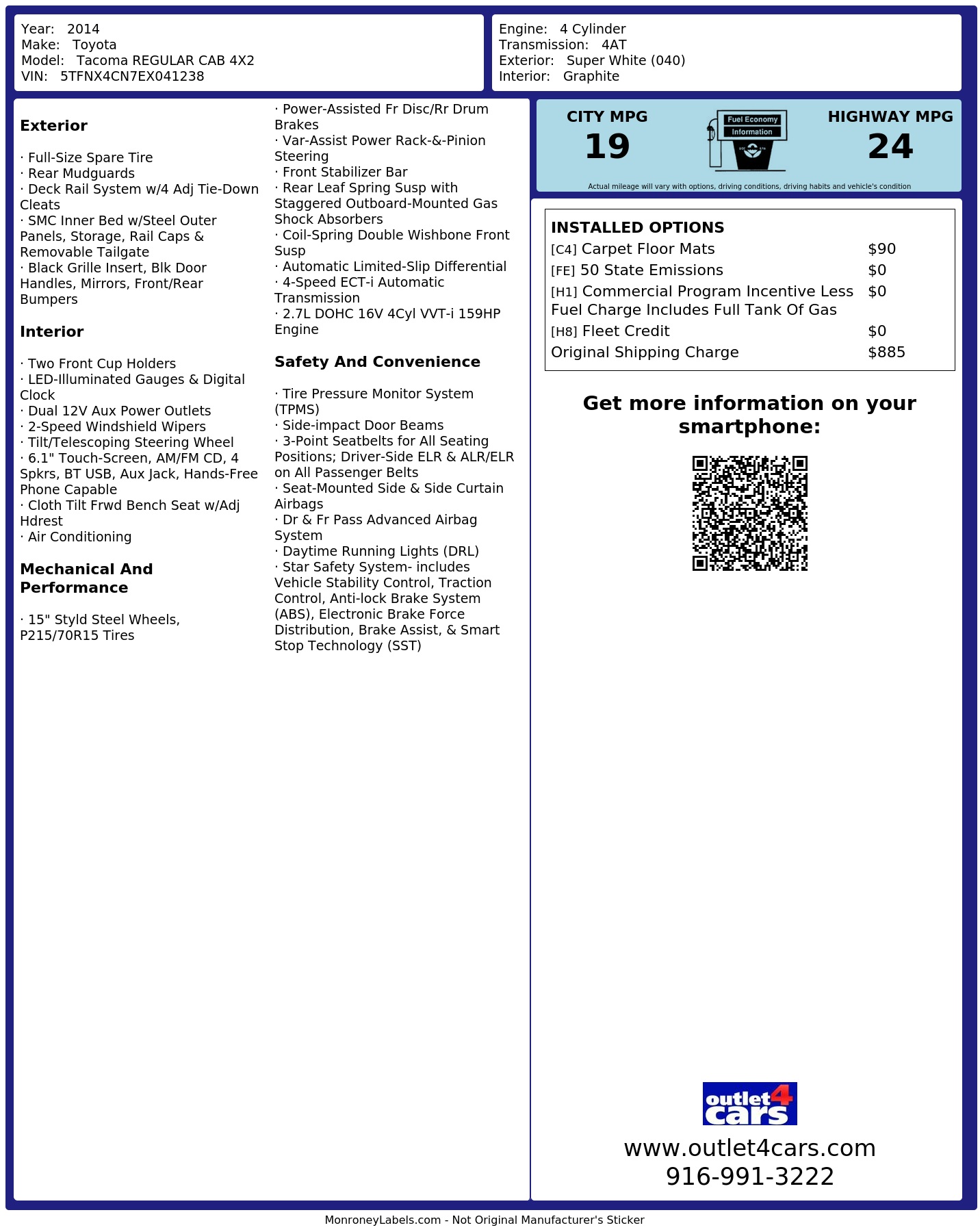 Monroney Label