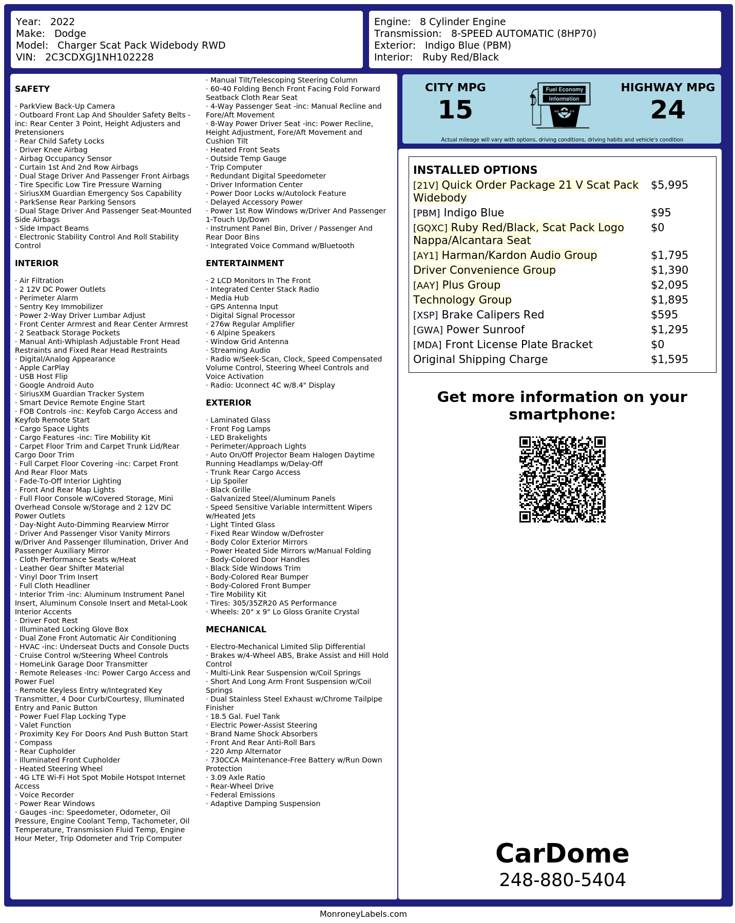 Monroney Label