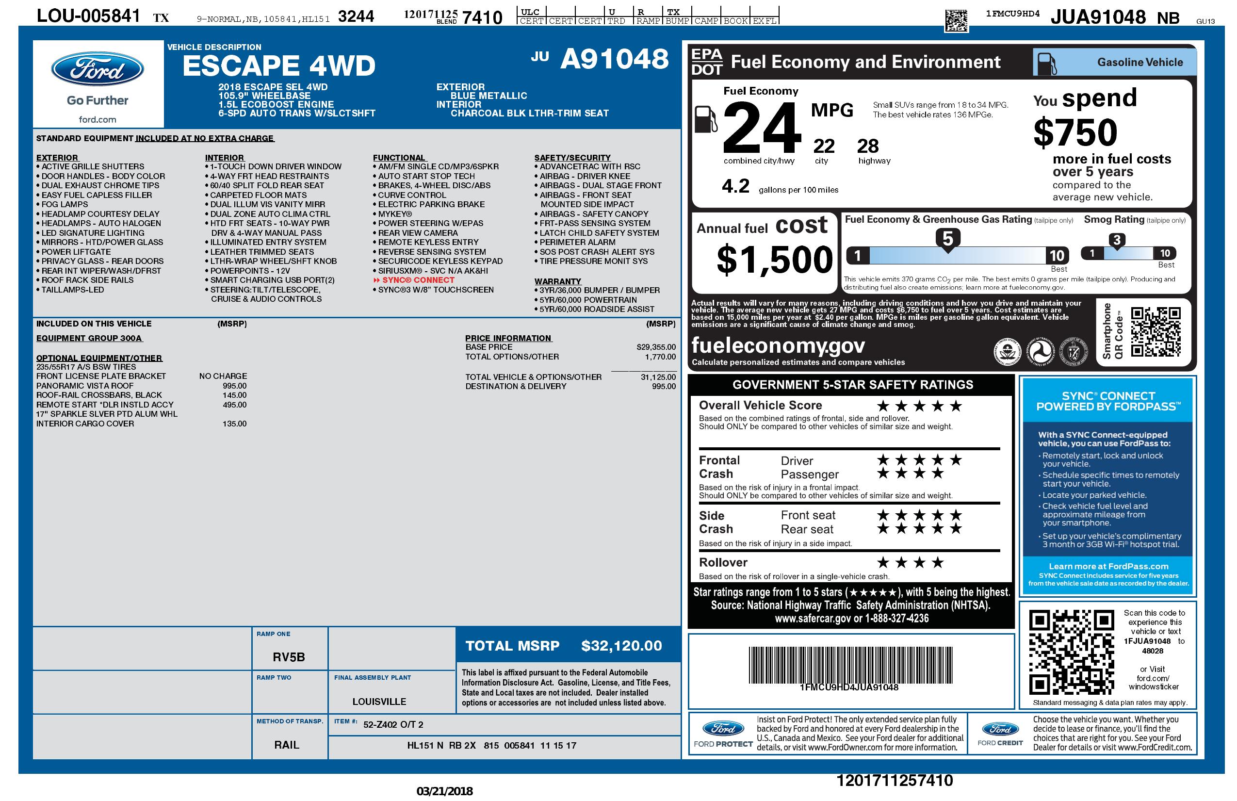 Monroney Label