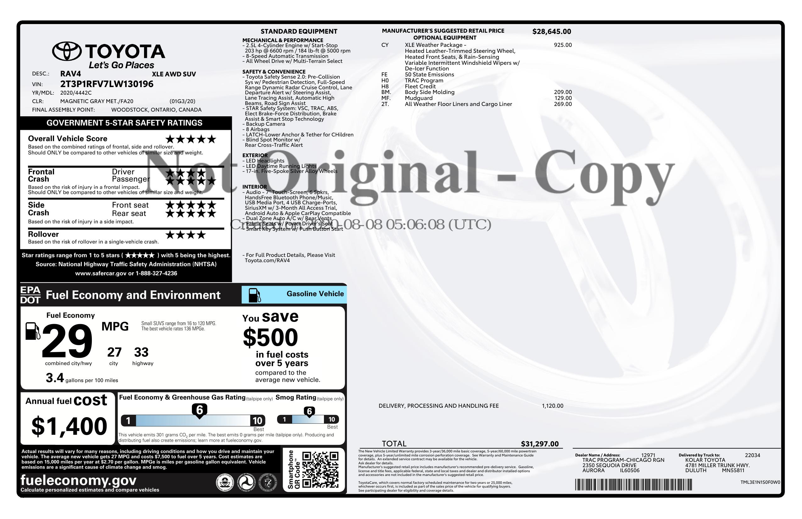 Monroney Label