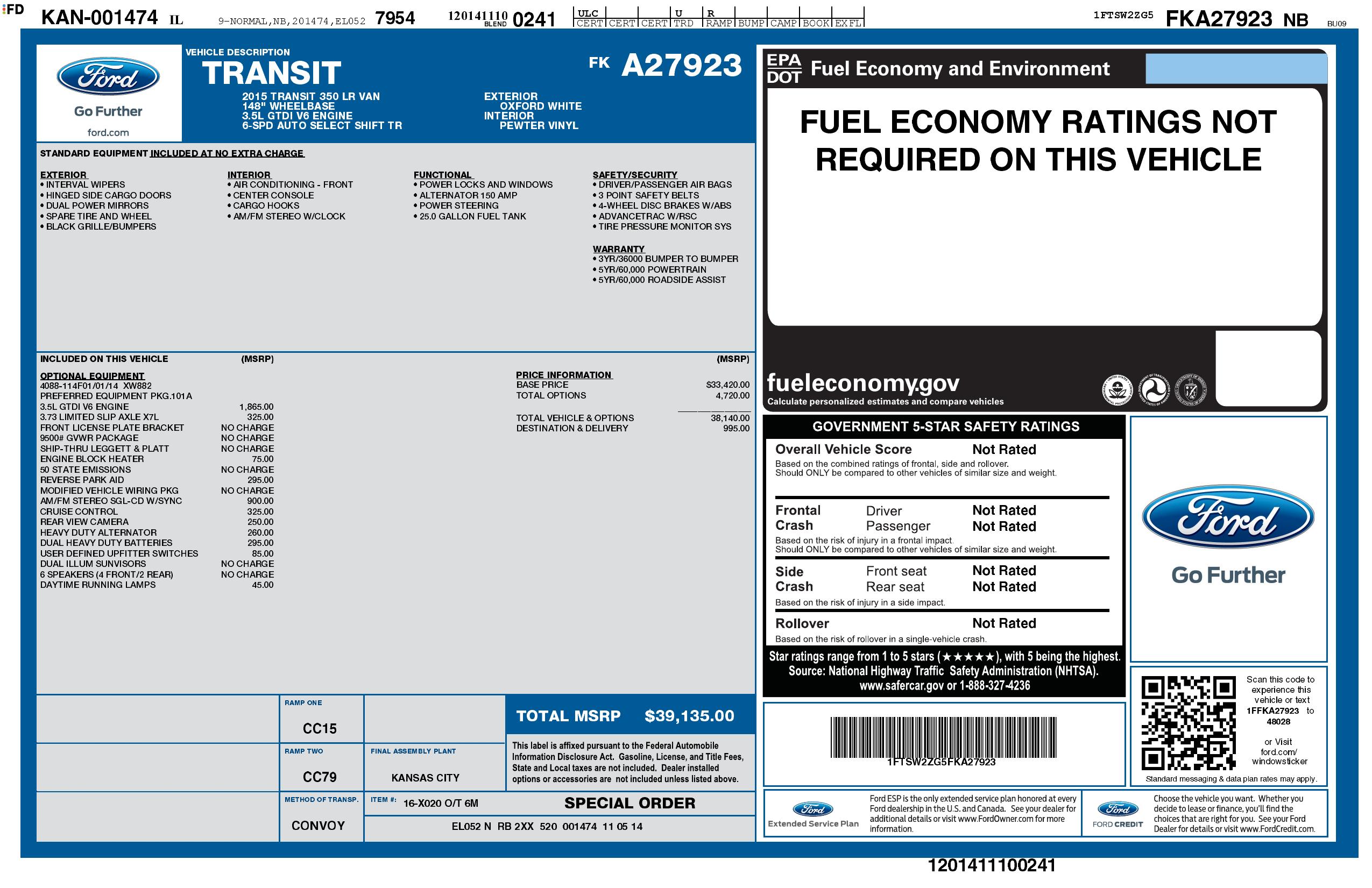 Monroney Label