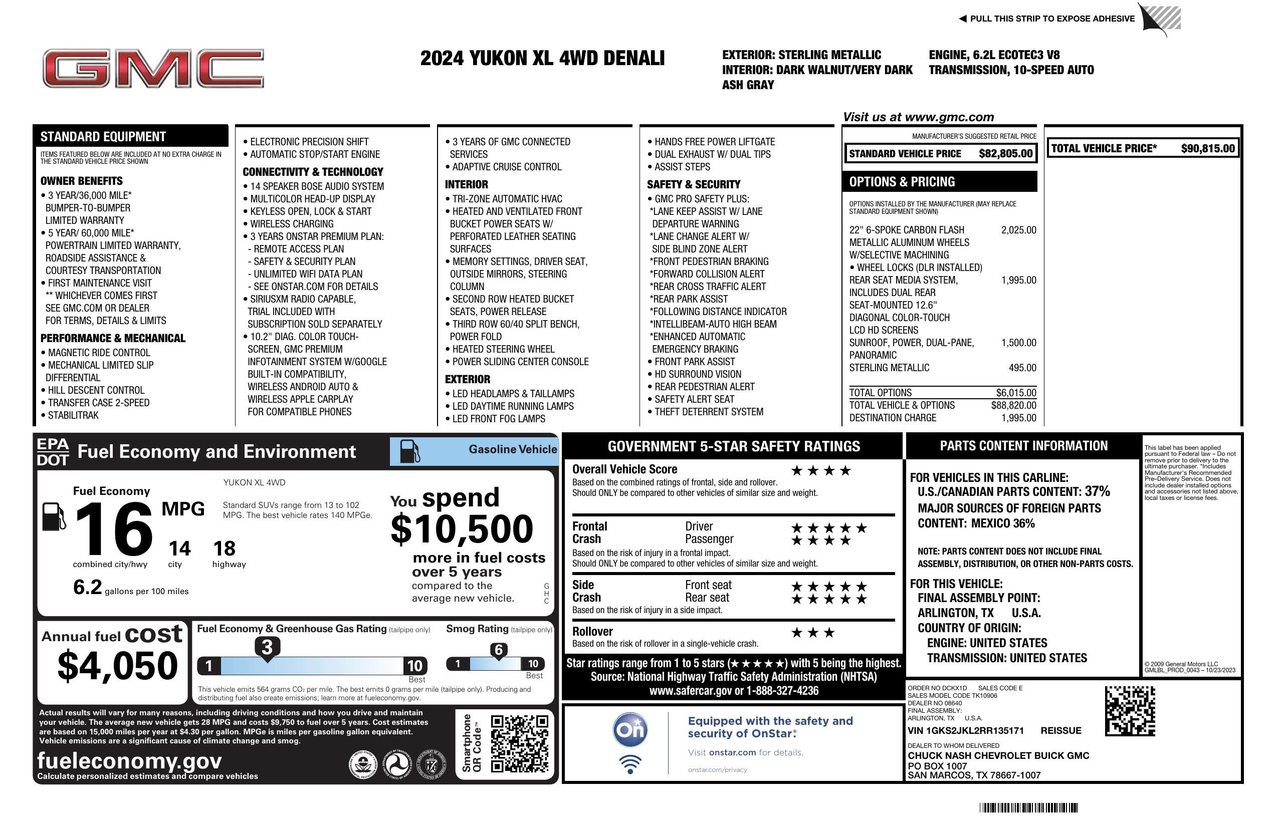 Monroney Label