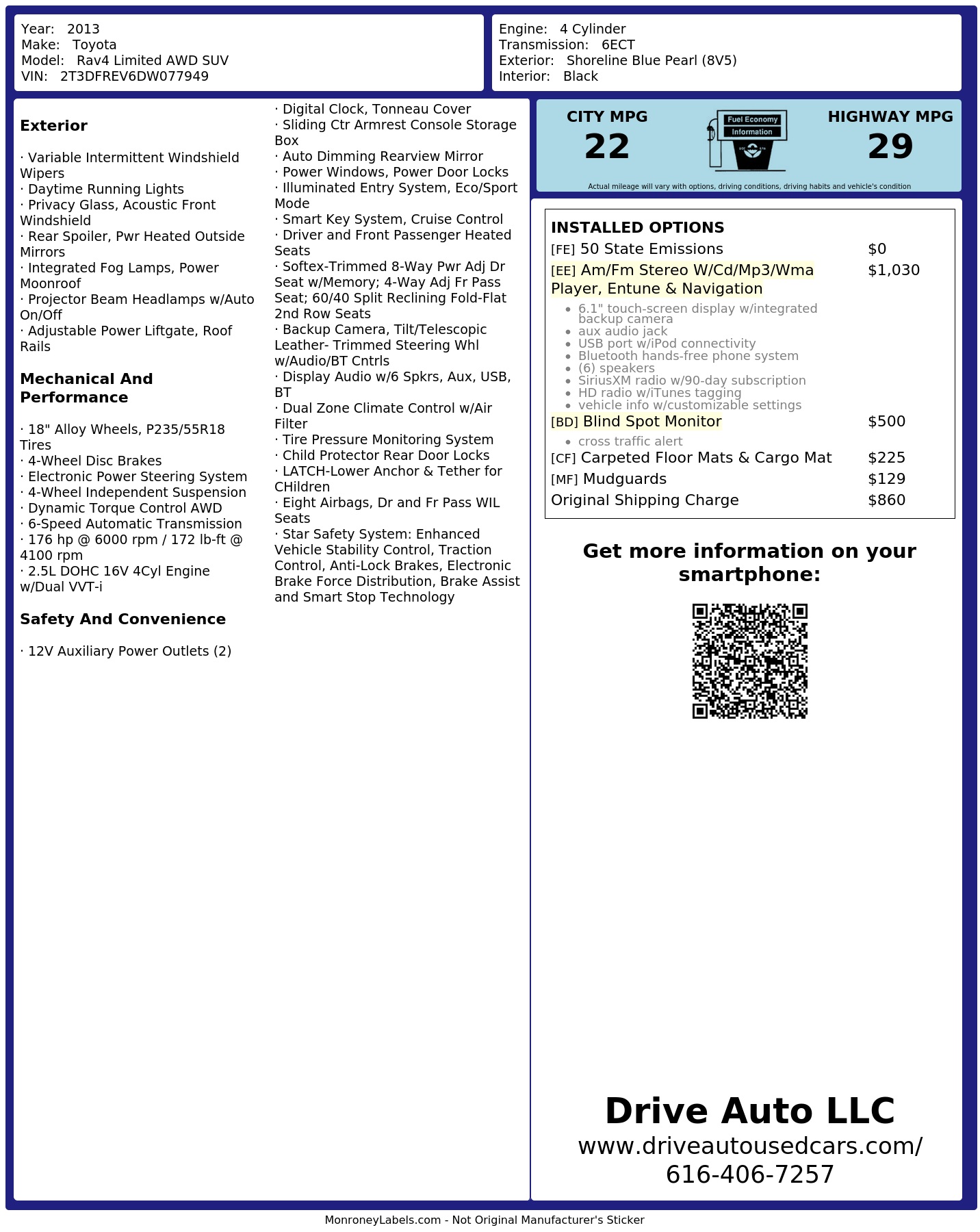 Monroney Label
