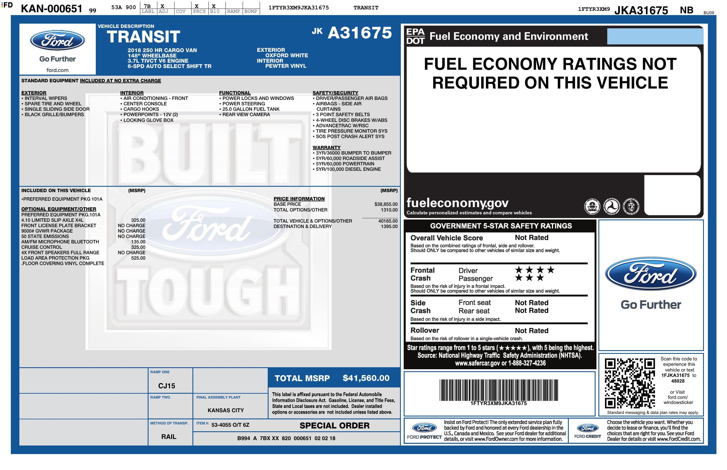 Monroney Label