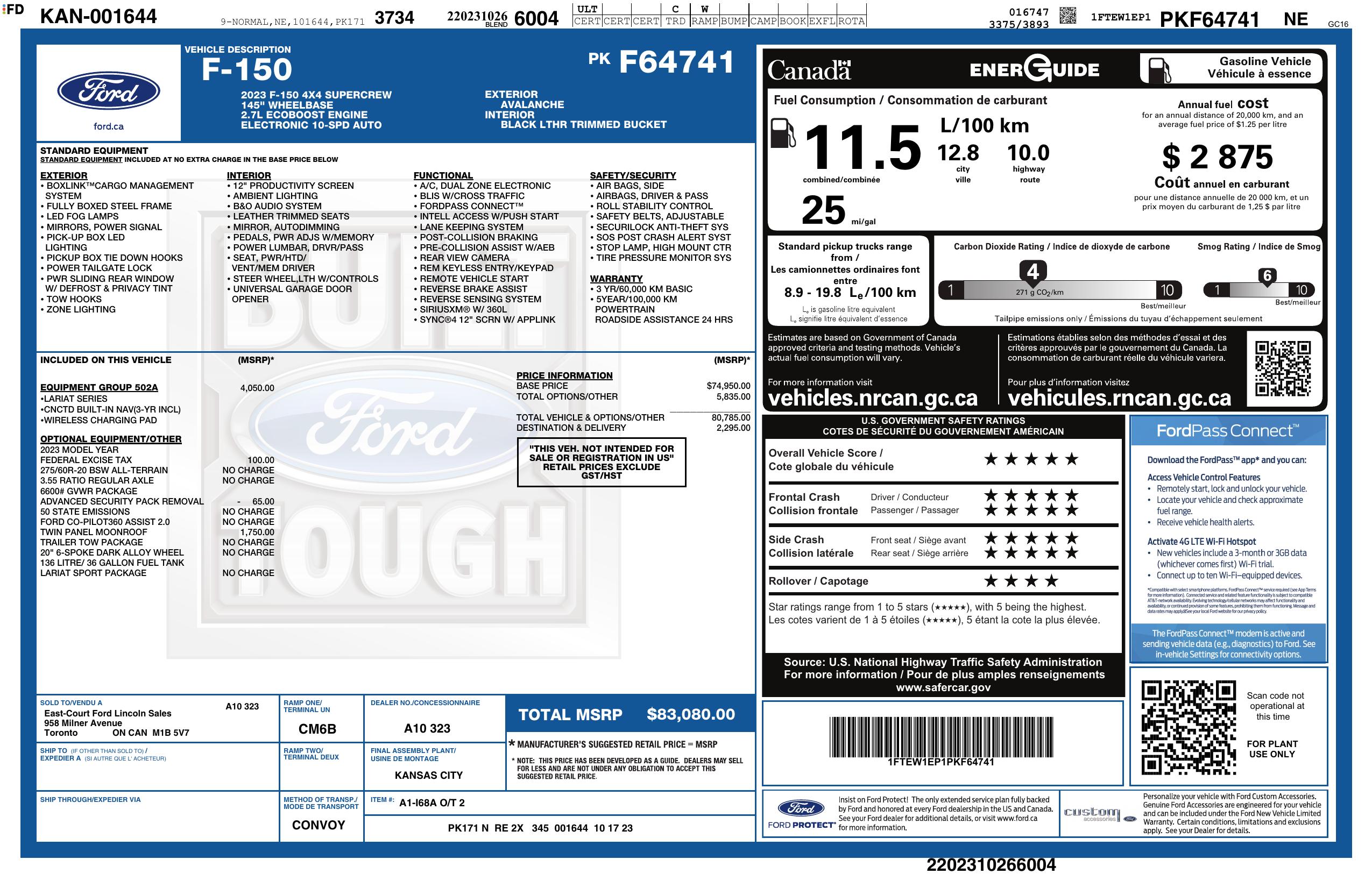 Monroney Label